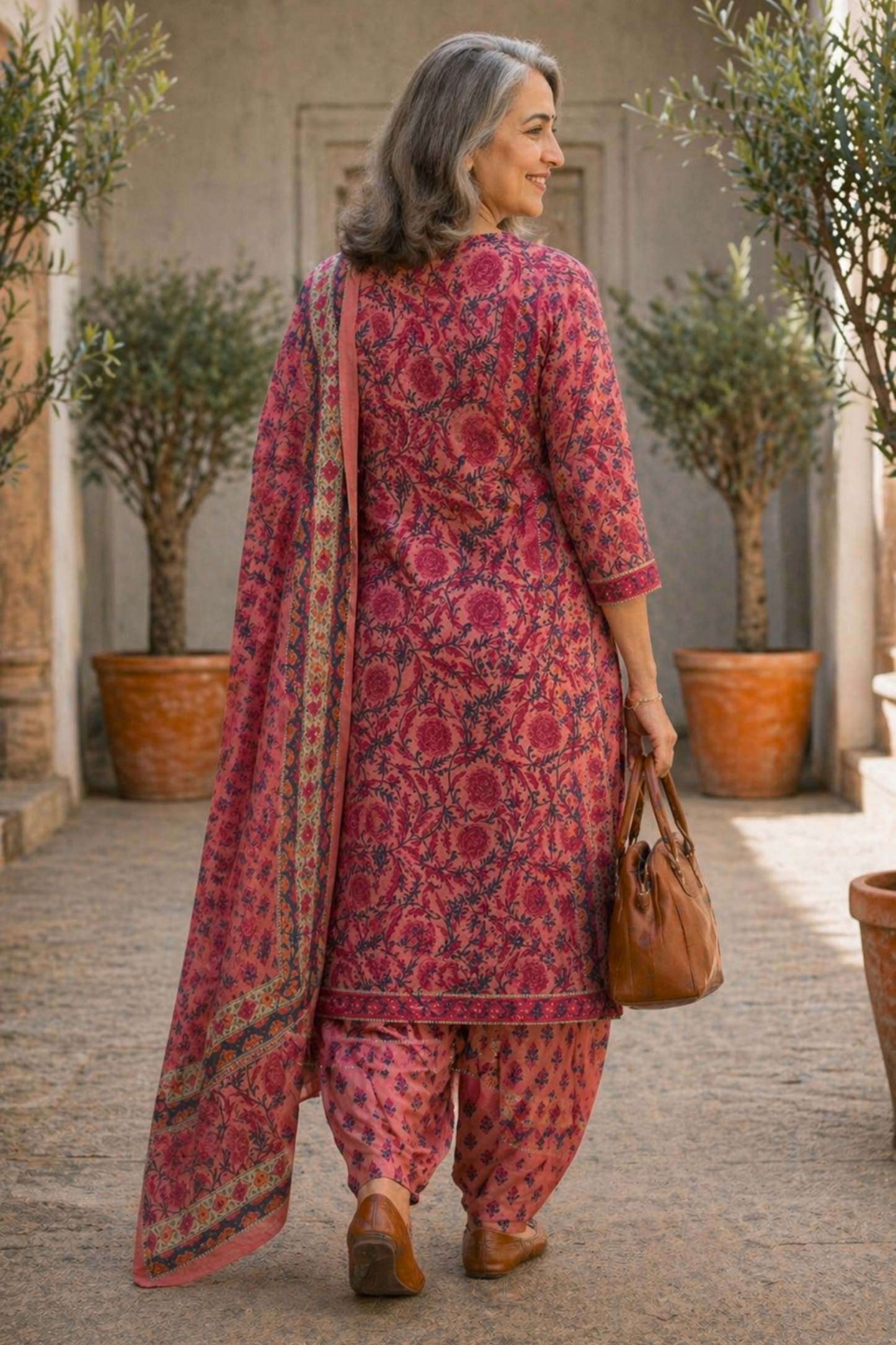Rose Clay Bagh Print Salwar Suit