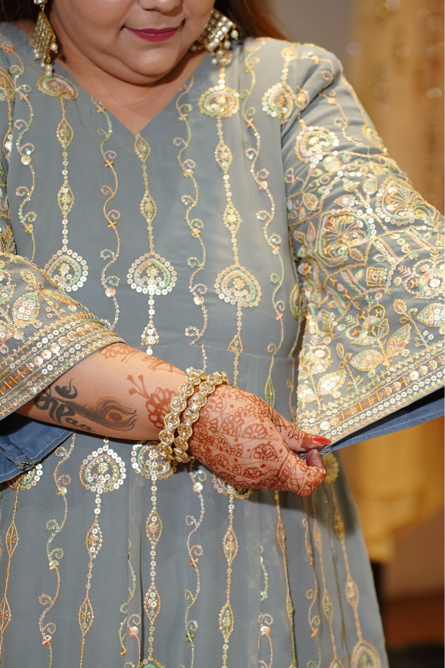 Opaline Mirage Embroidered Dress With Dupatta