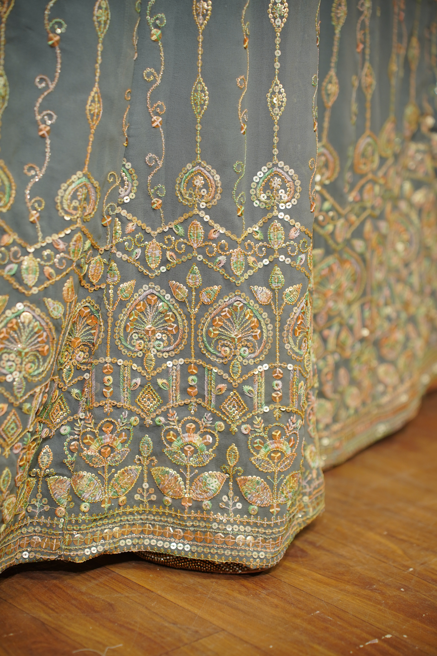 Opaline Mirage Embroidered Dress With Dupatta