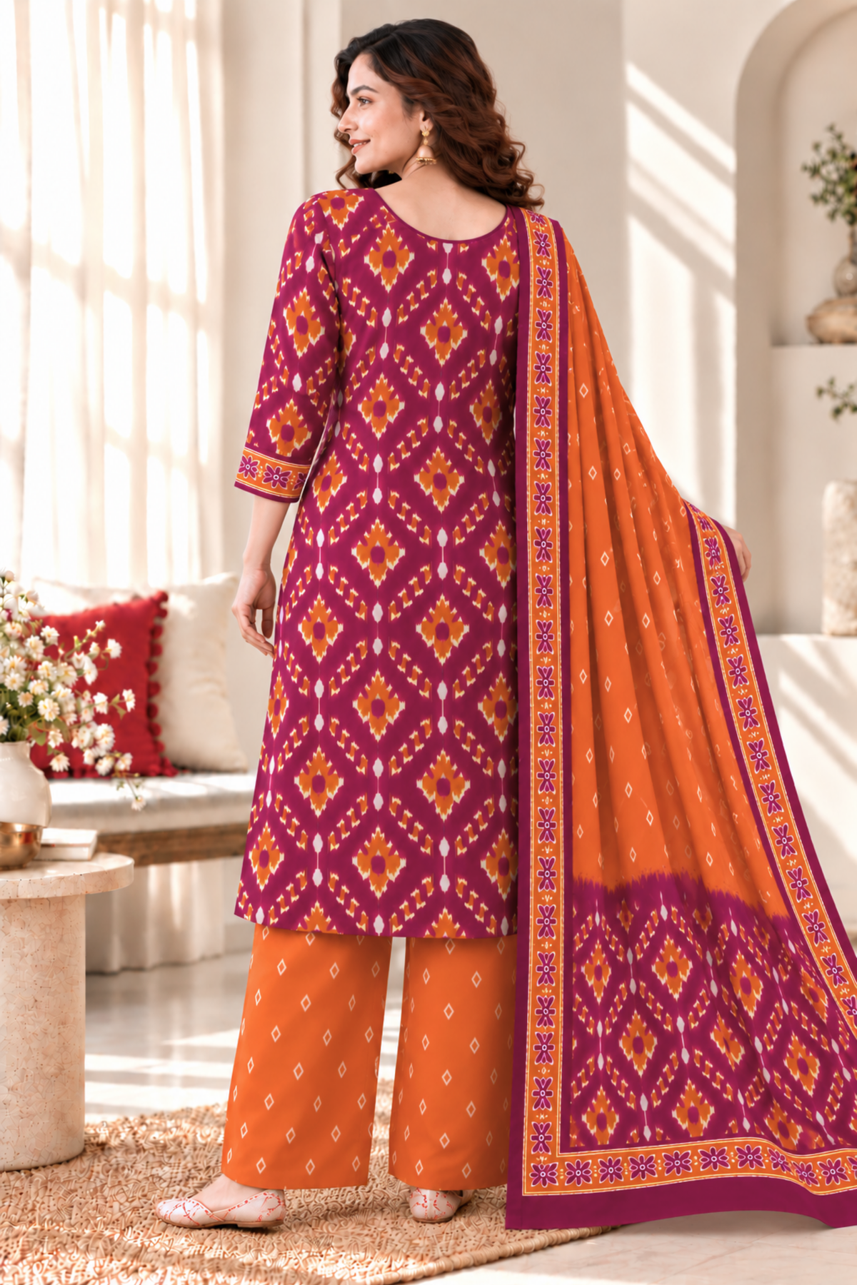 Rusty Sharbat Cotton Suit Set