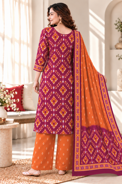 Rusty Sharbat Cotton Suit Set