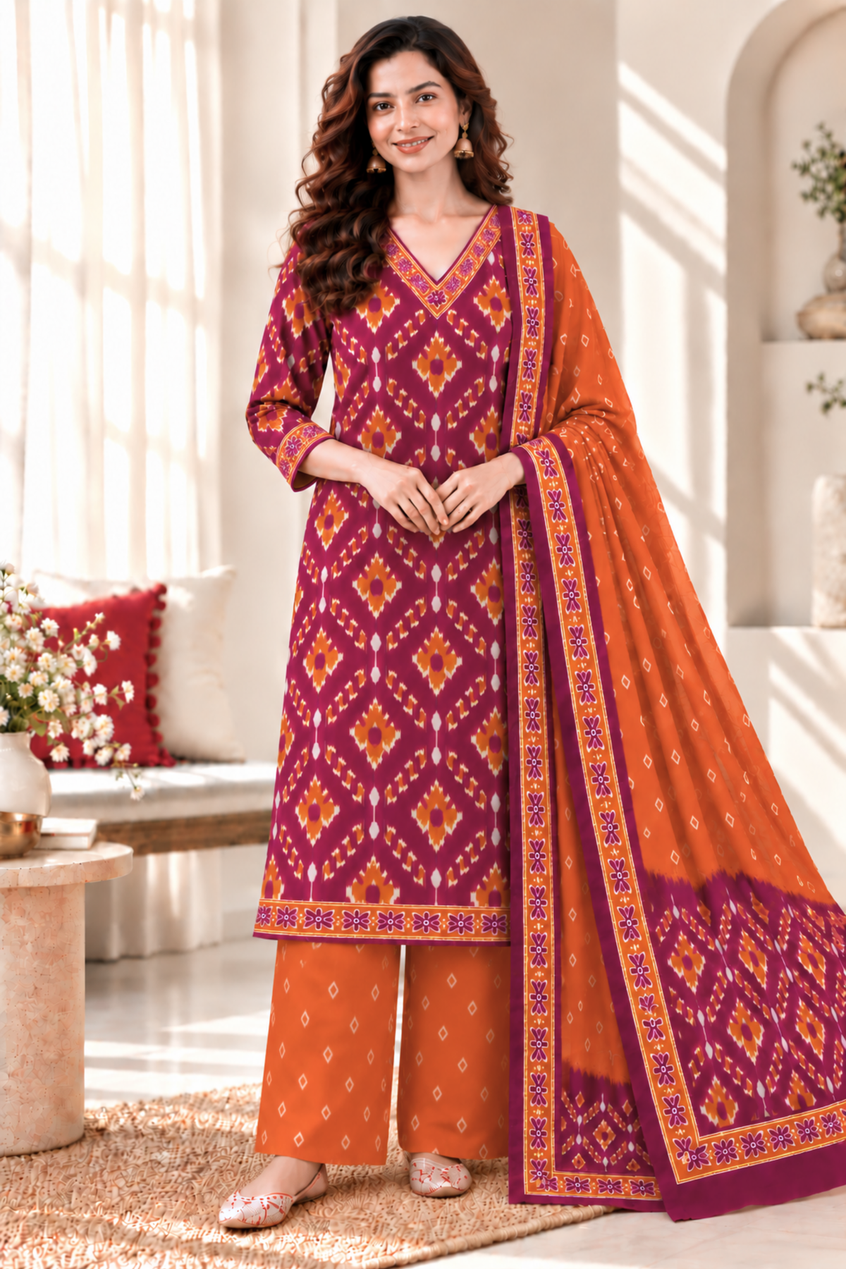 Rusty Sharbat Cotton Suit Set