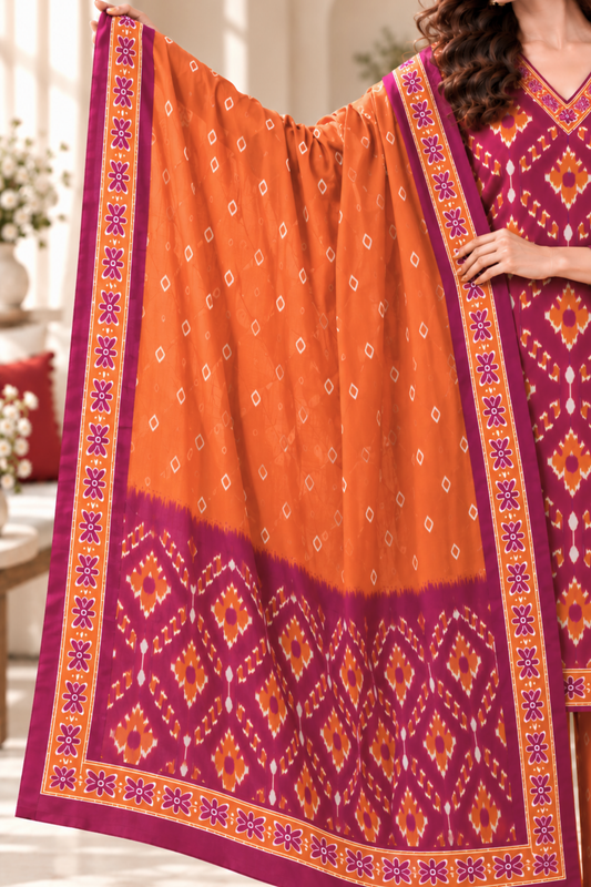 Rusty Sharbat Cotton Suit Set
