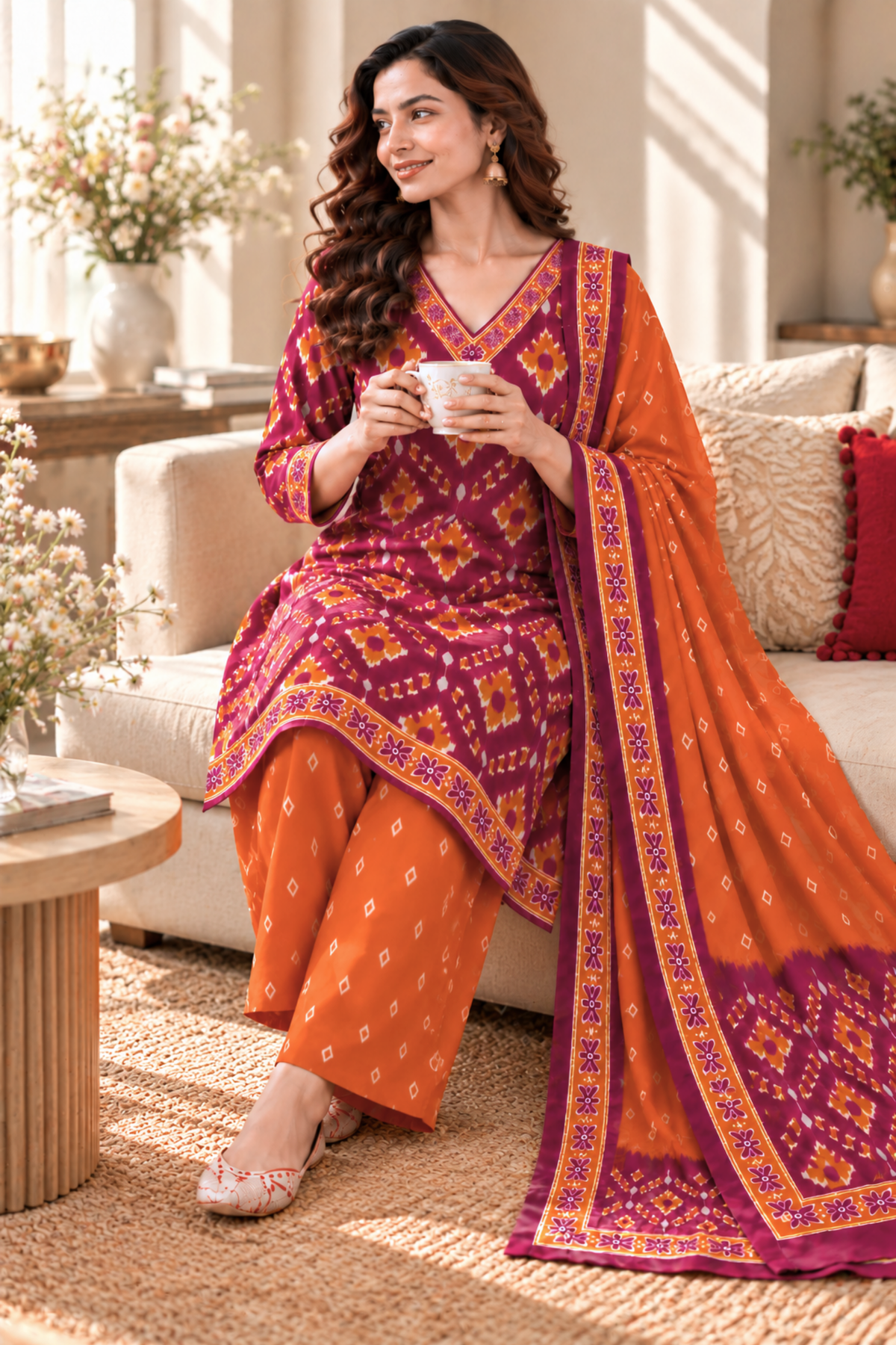 Rusty Sharbat Cotton Suit Set