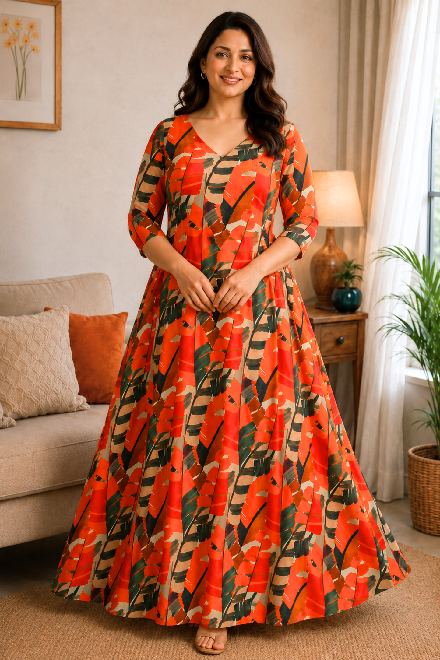 Tangerine Days A-Line Summer Dress