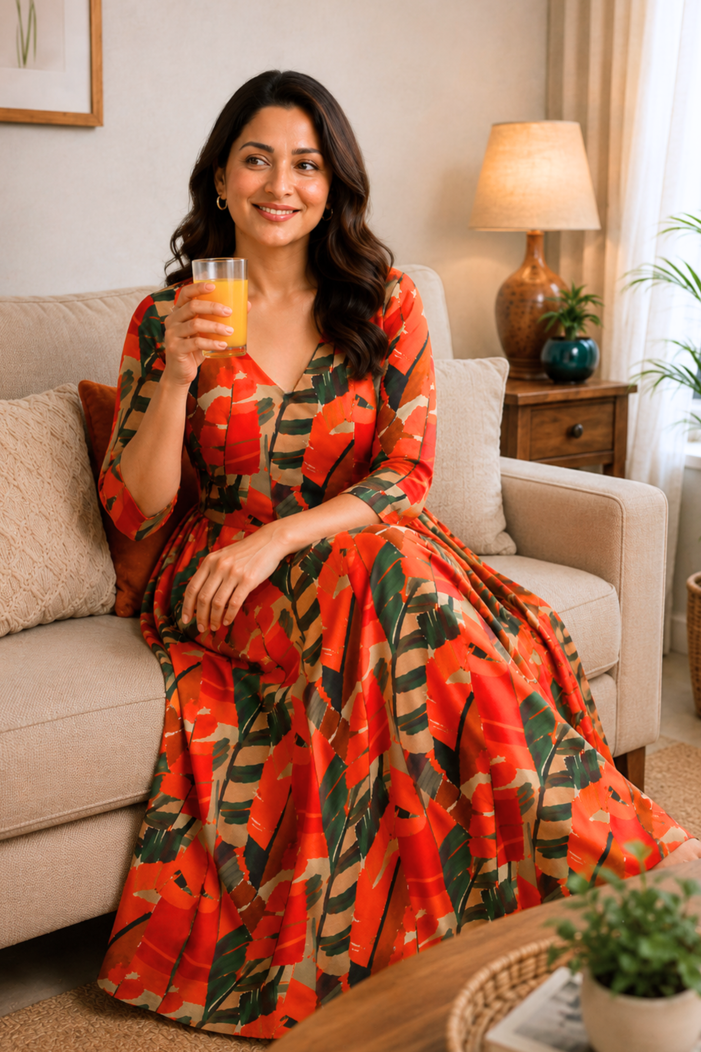Tangerine Days A-Line Summer Dress