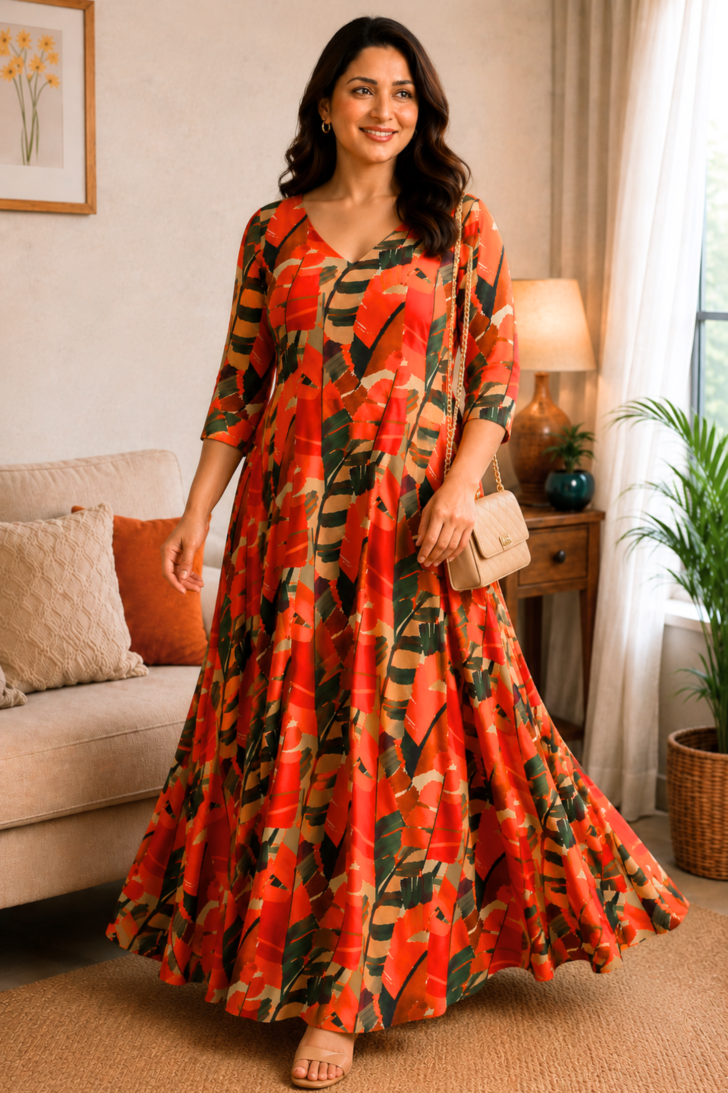 Tangerine Days A-Line Summer Dress