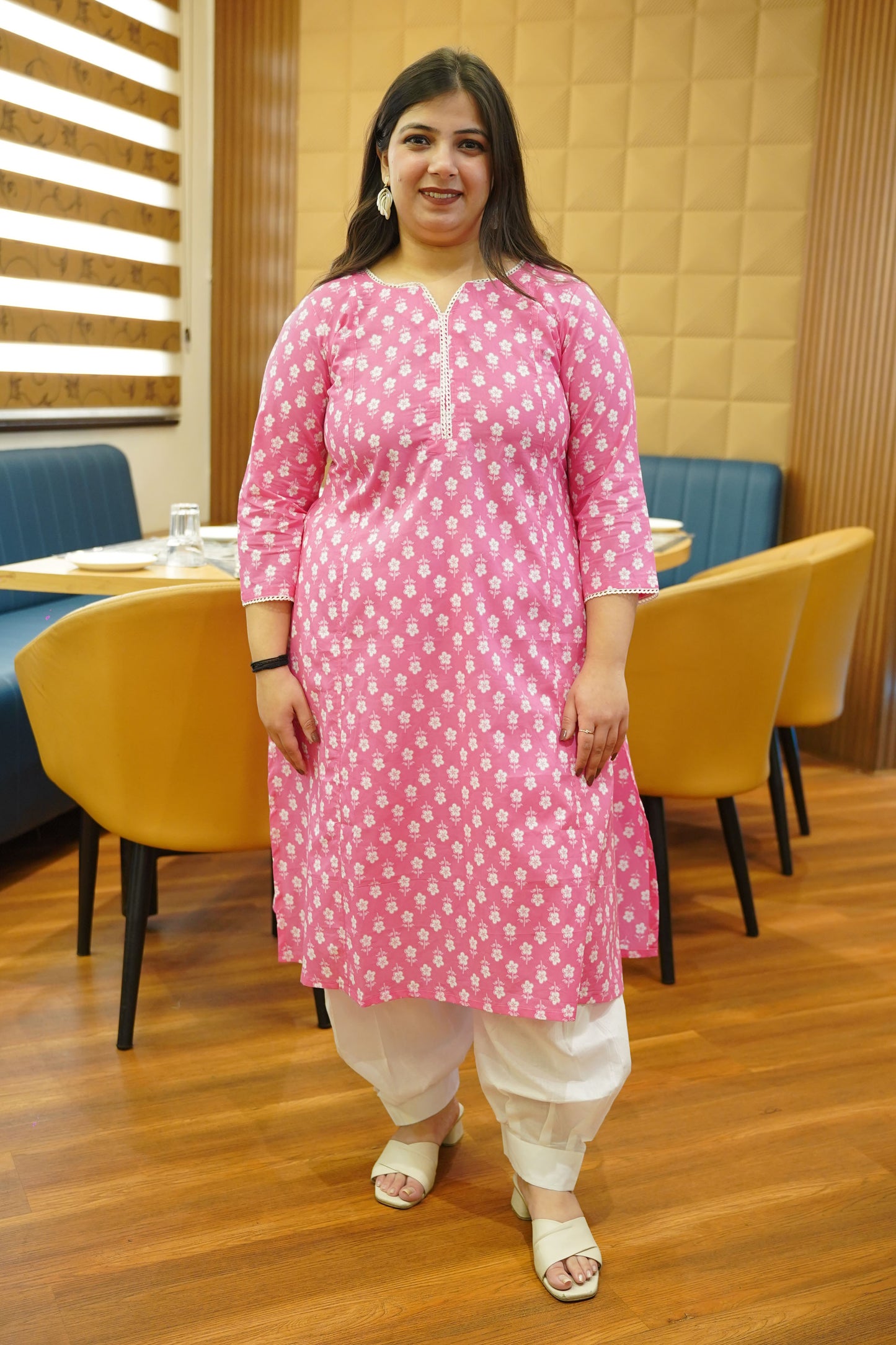 Orchid Pink Bagh Cotton Kali Kurta