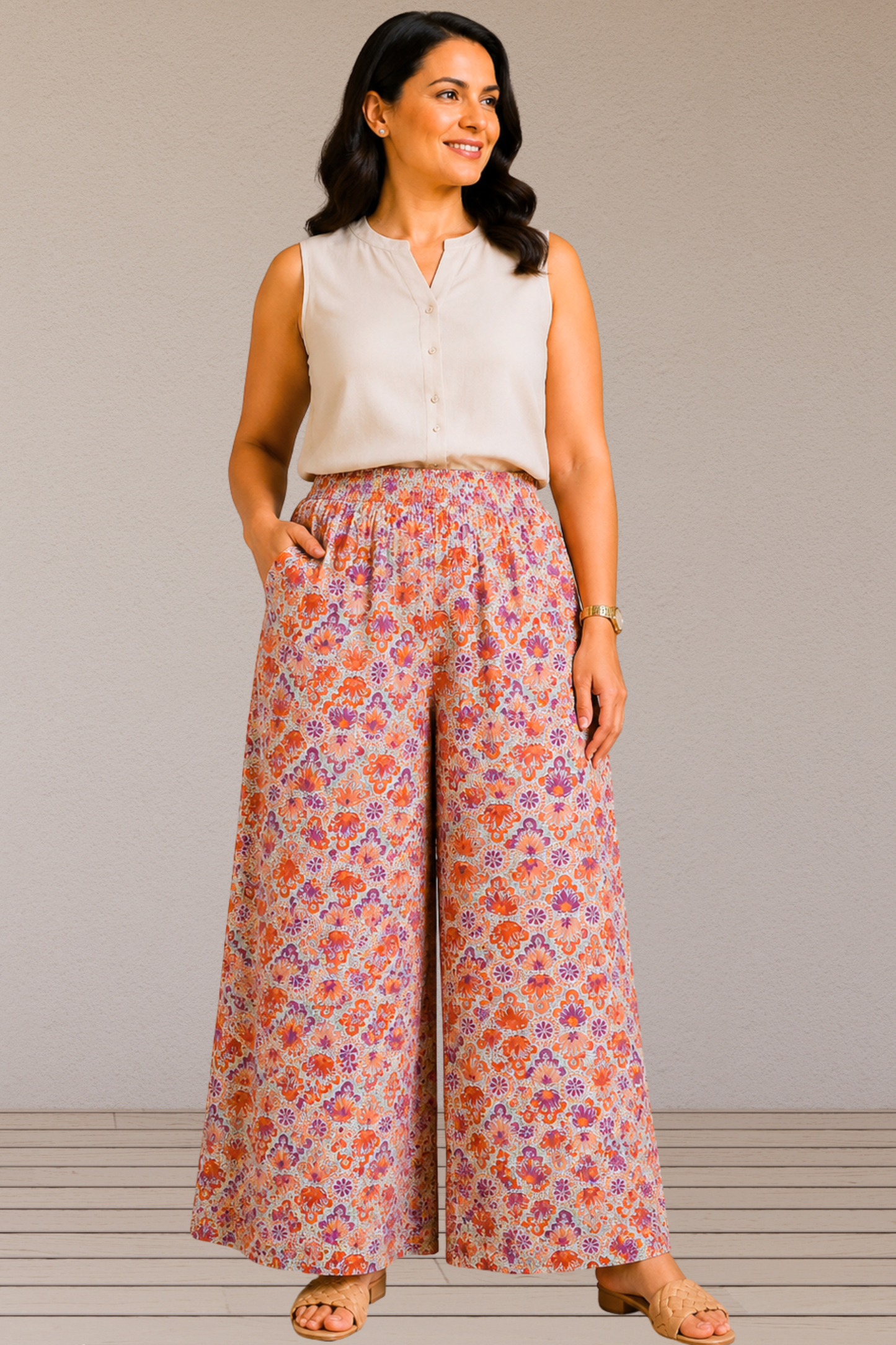 Peach Sorbet Rayon Lounge Pants