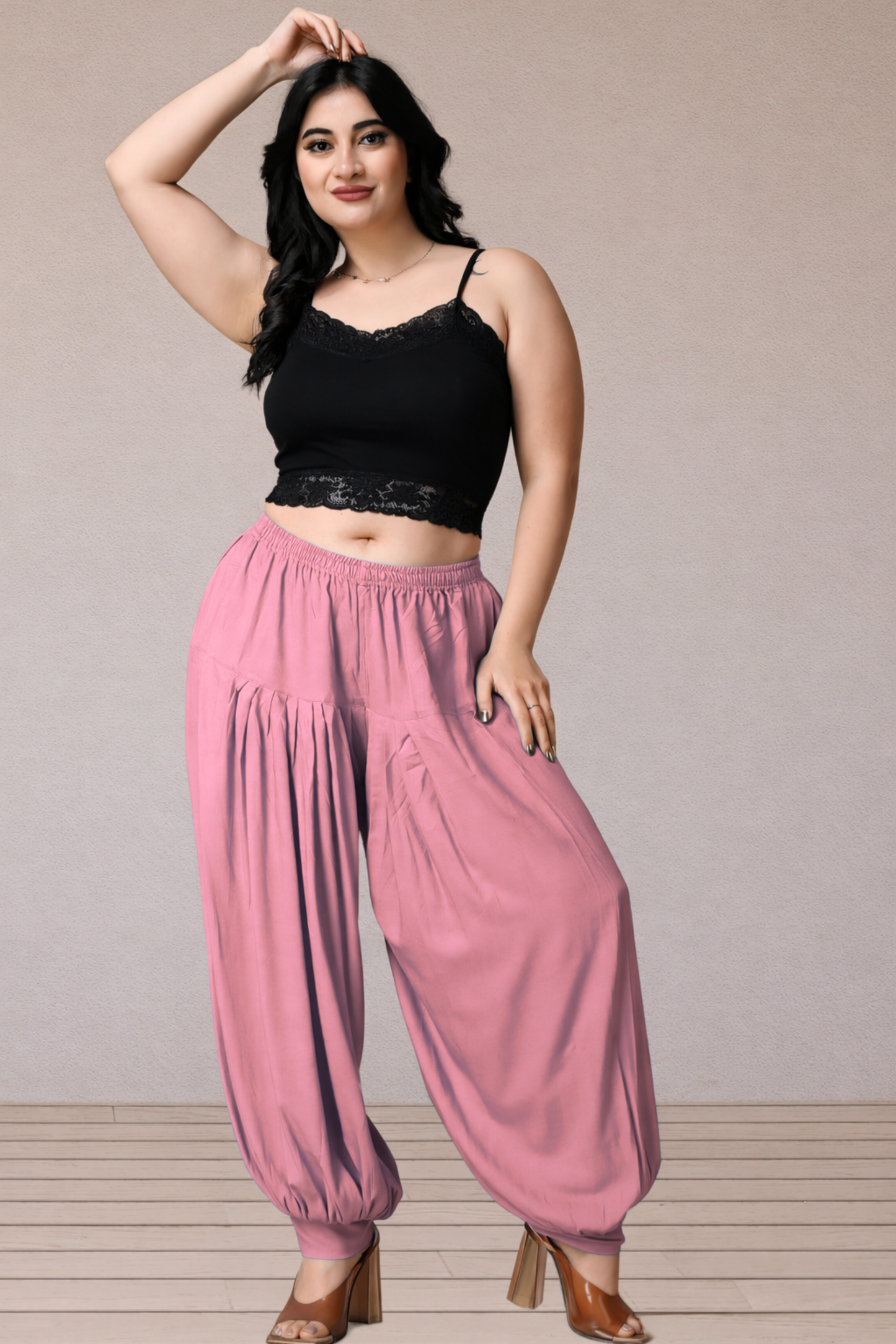 Peach Rayon Afghani Salwar