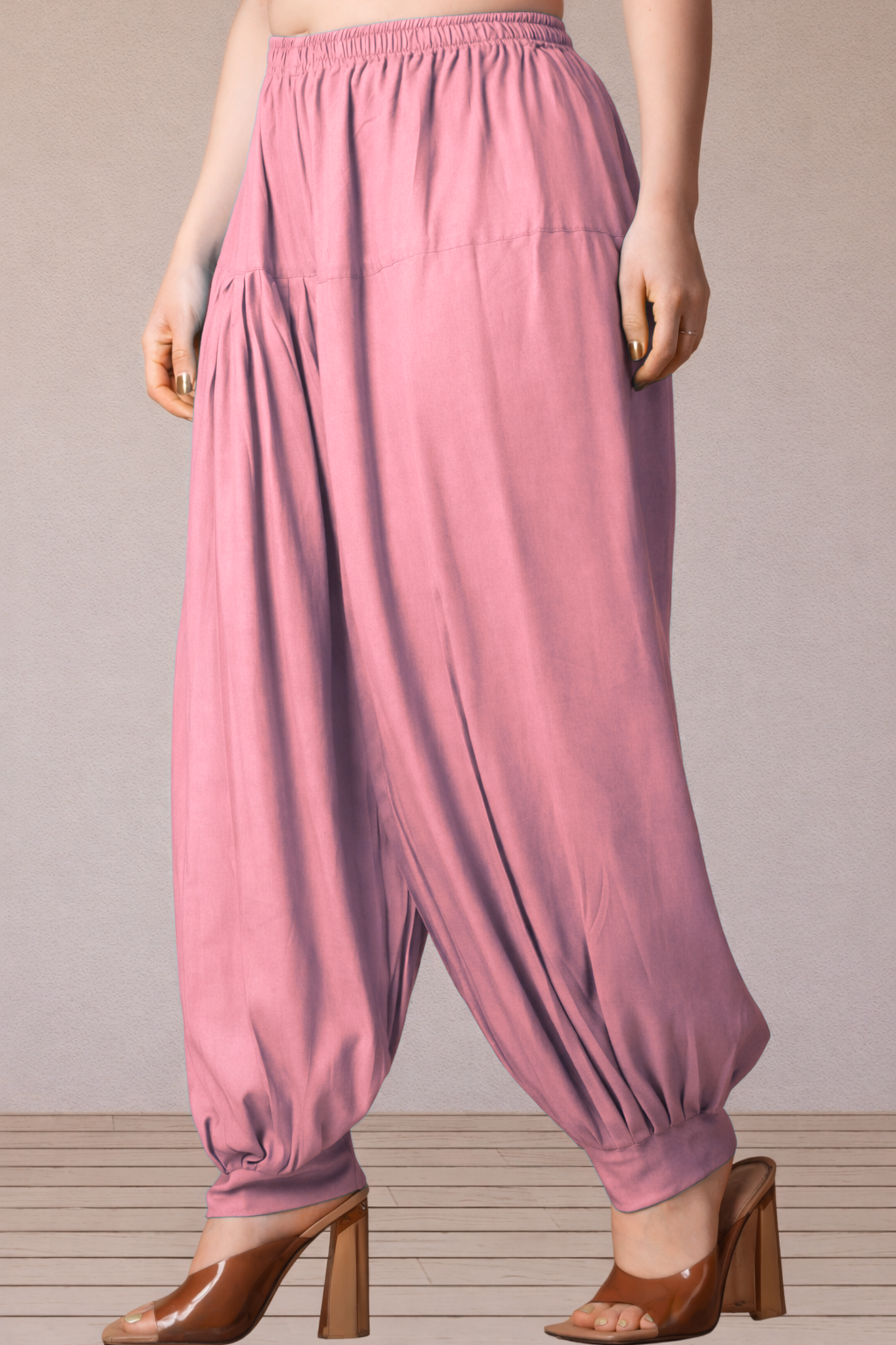 Peach Rayon Afghani Salwar