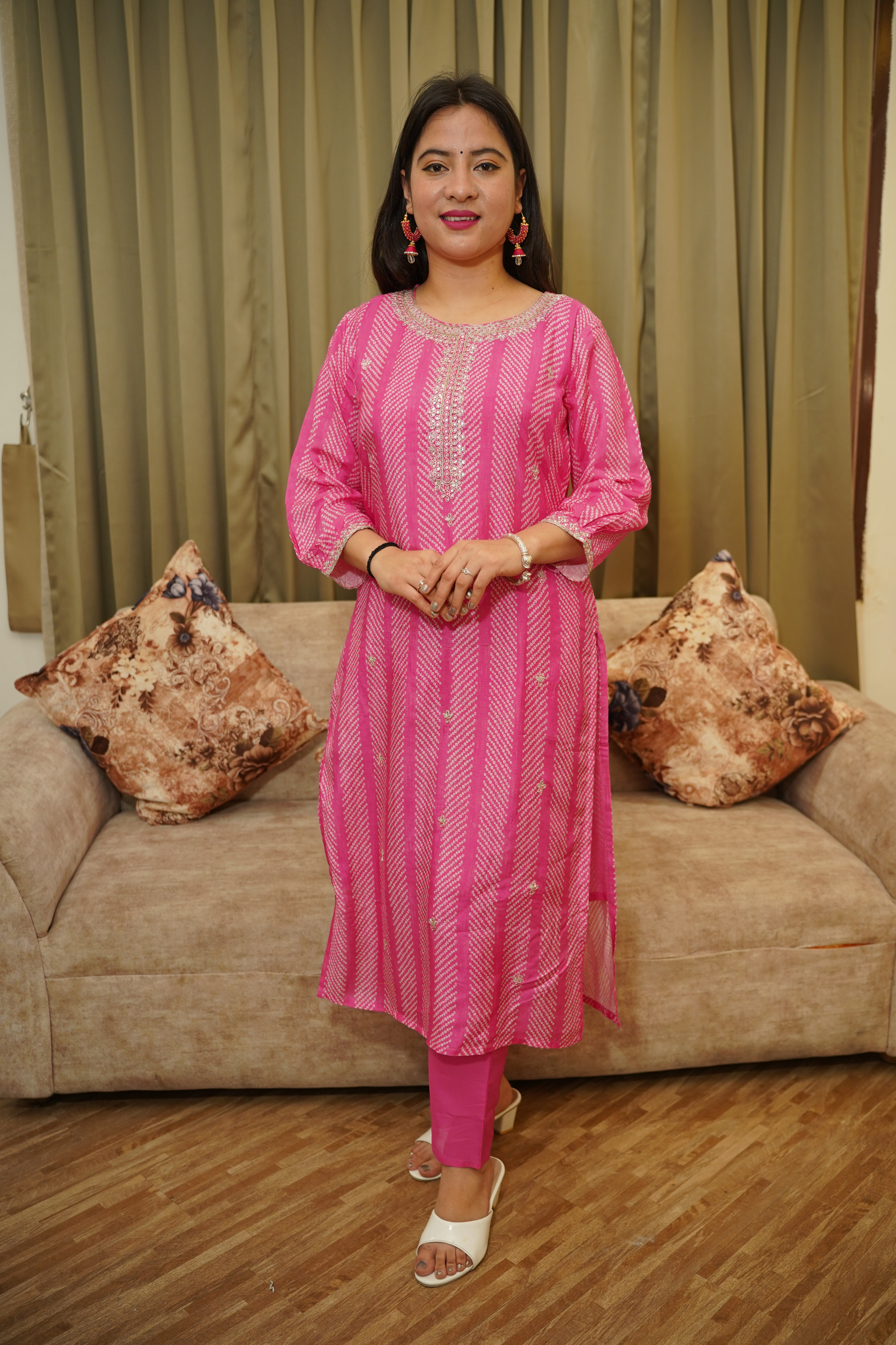 Rose Radiance Modal Suit Set