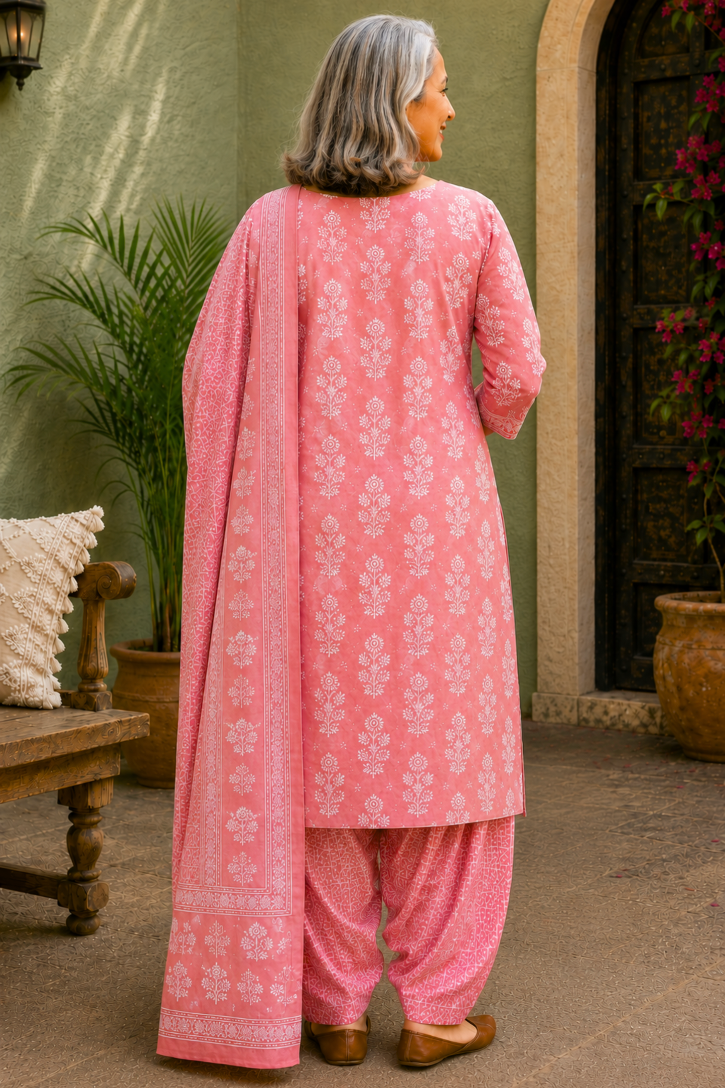 Pink Afterglow Cotton Salwar Suit
