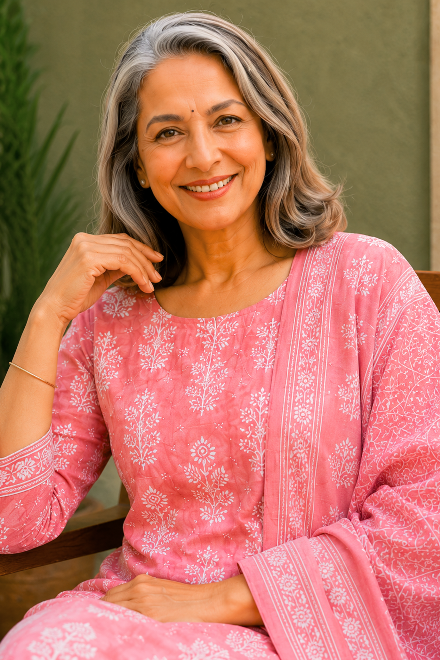 Pink Afterglow Cotton Salwar Suit