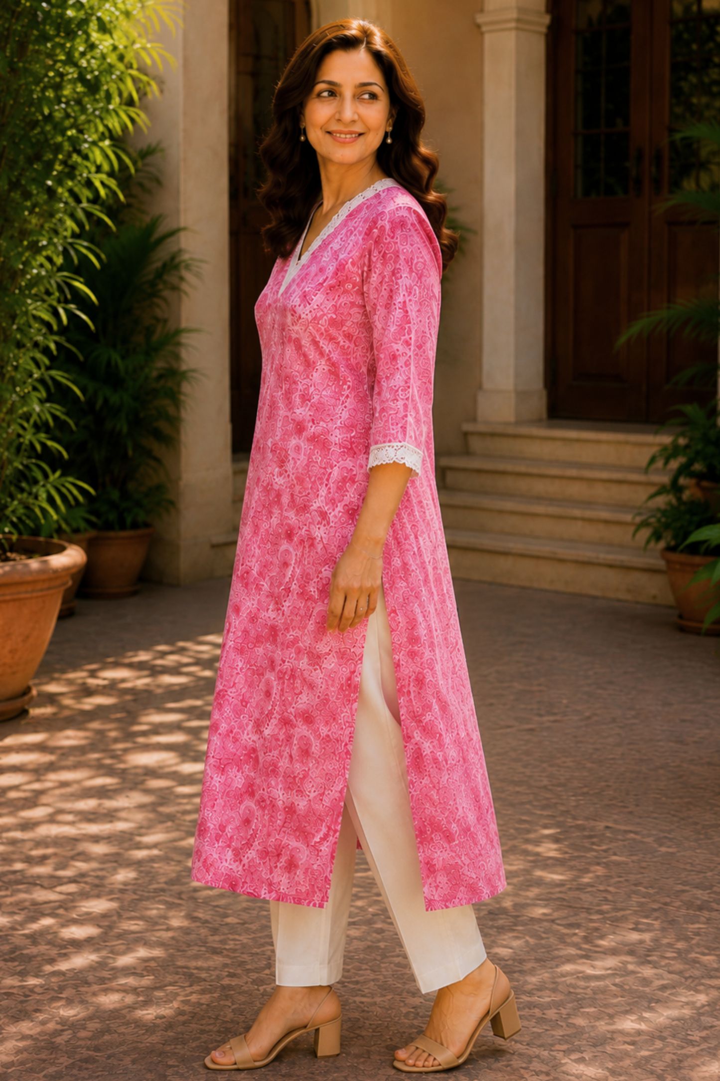 Reeva Paisley A-line Cotton Kali Kurta