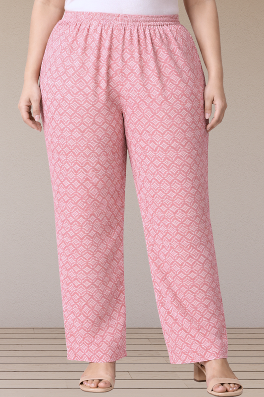 Soft Pink Cotton Lounge Pants