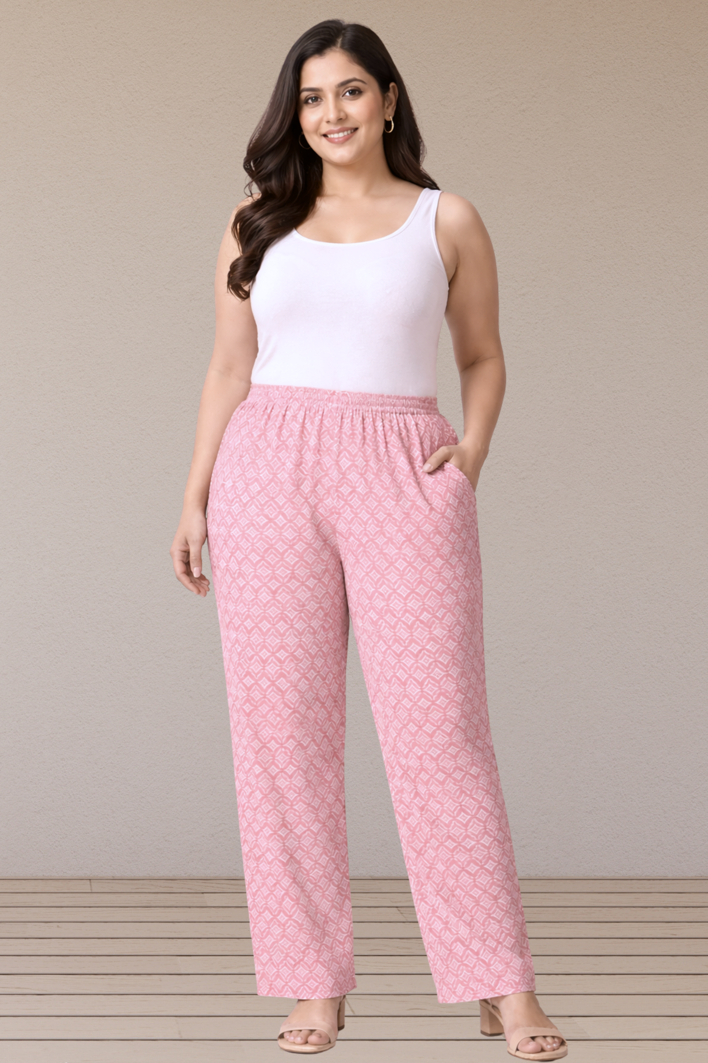 Soft Pink Cotton Lounge Pants
