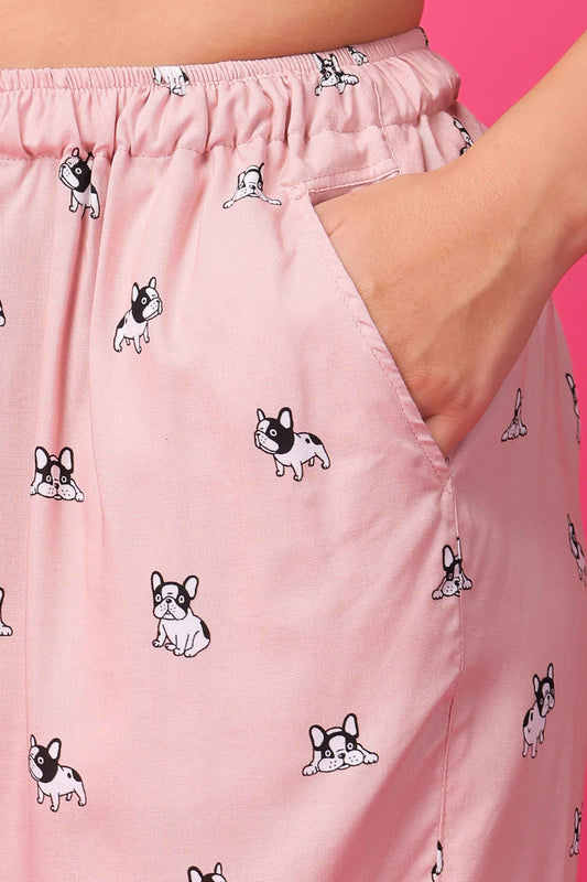 Buy Plus Size ​Pink Cute Cat Rayon Shorts At Apella | Sizes XS to 10 XL | India | Free Delivery | Customized