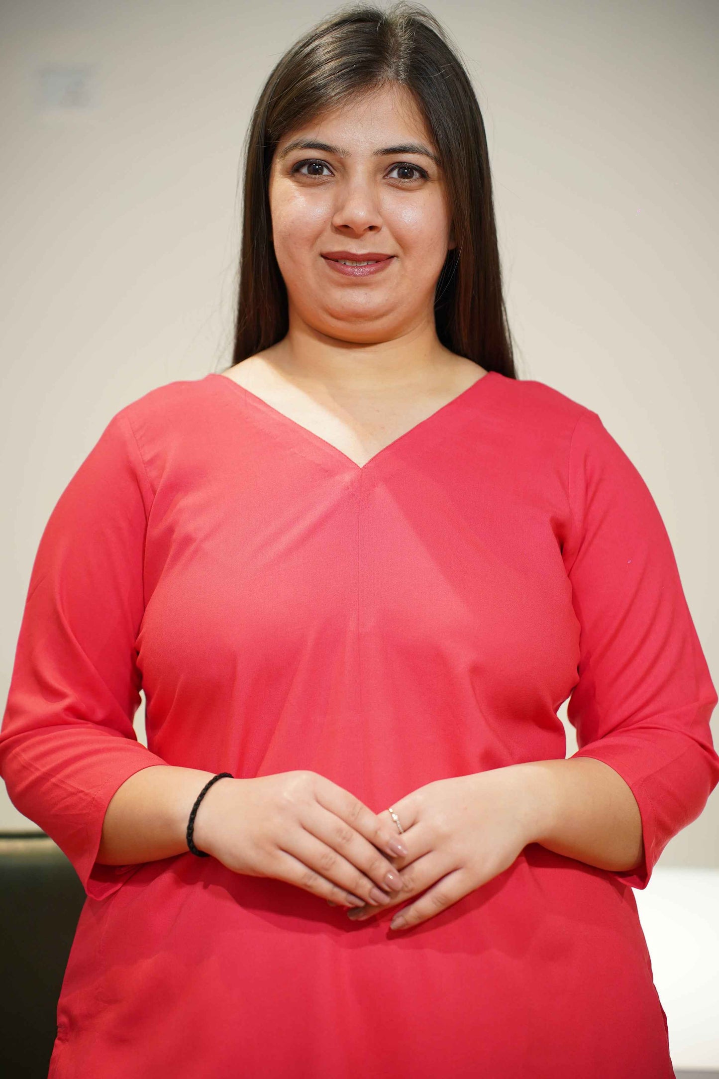 Pink Rose Everyday Rayon Kurta