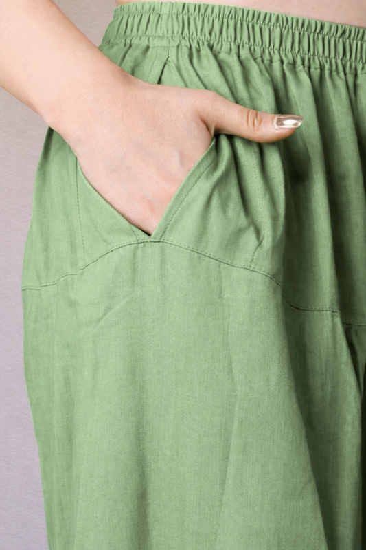 Pista Green Rayon Afghani Salwar