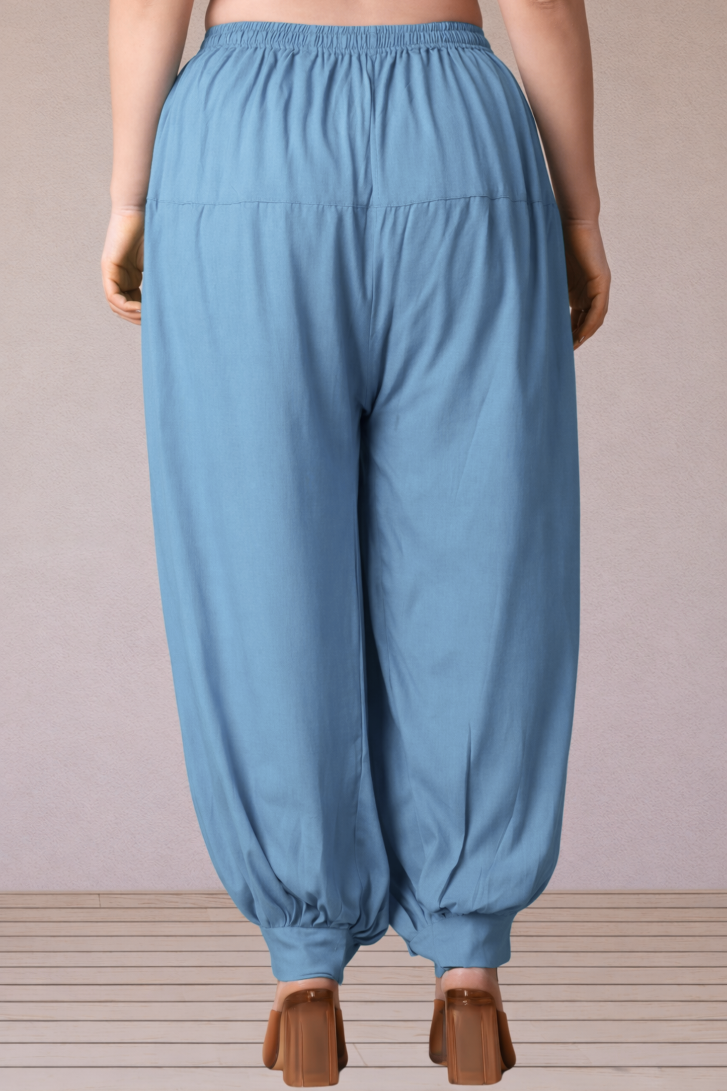 Powder Blue Rayon Afghani Salwar