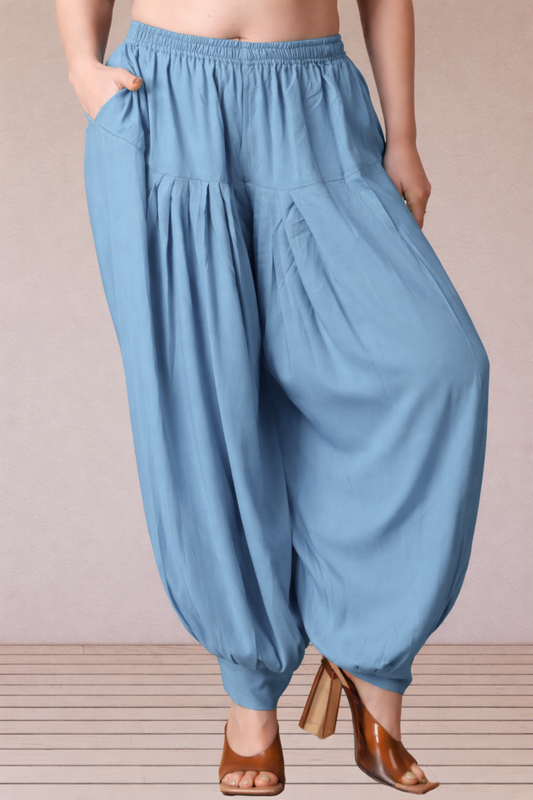 Powder Blue Rayon Afghani Salwar