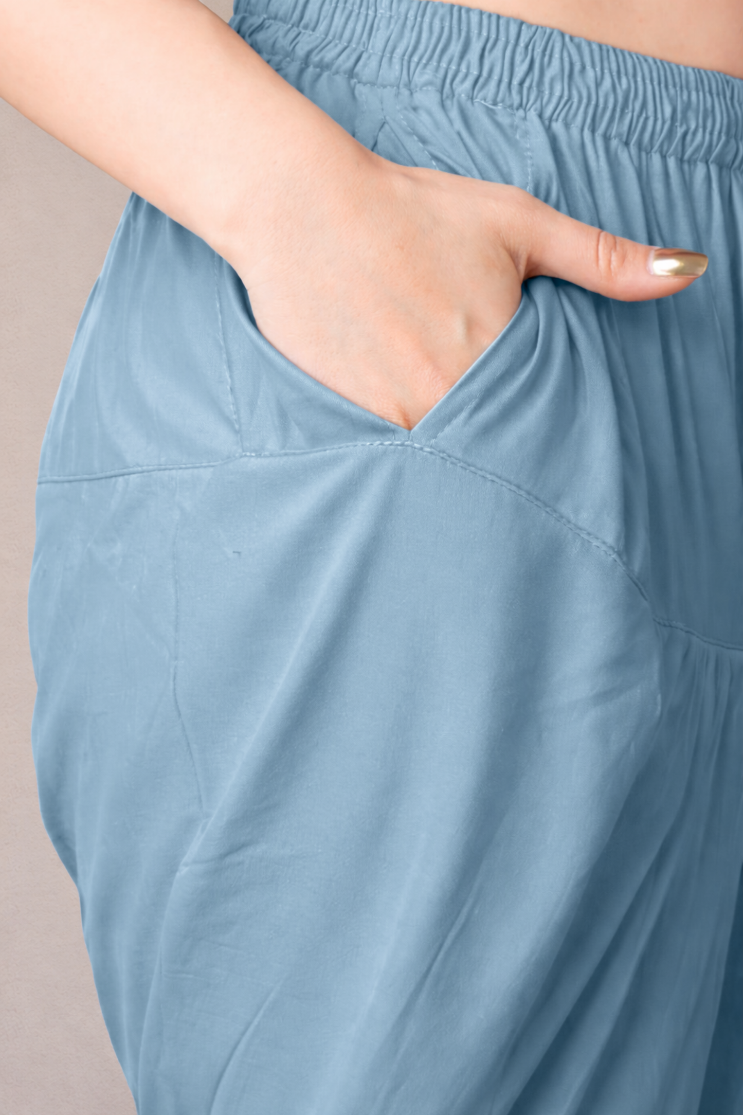 Powder Blue Rayon Patiala Salwar