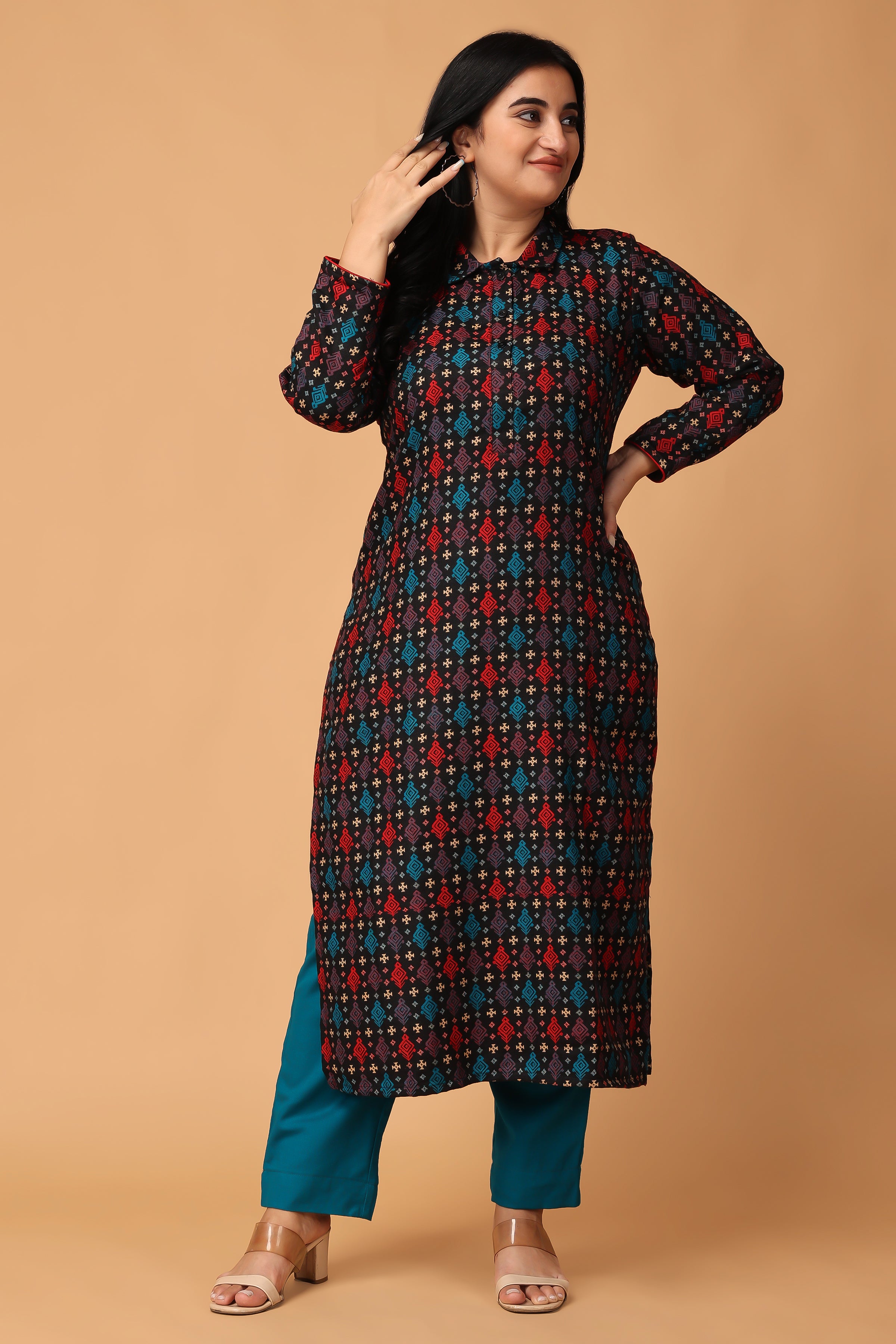 30+ stylish daily wear & party wear woolen kurti & suits design ideas/woolen  kurti & suit collection | Suits design, Winter outfits, Outfits