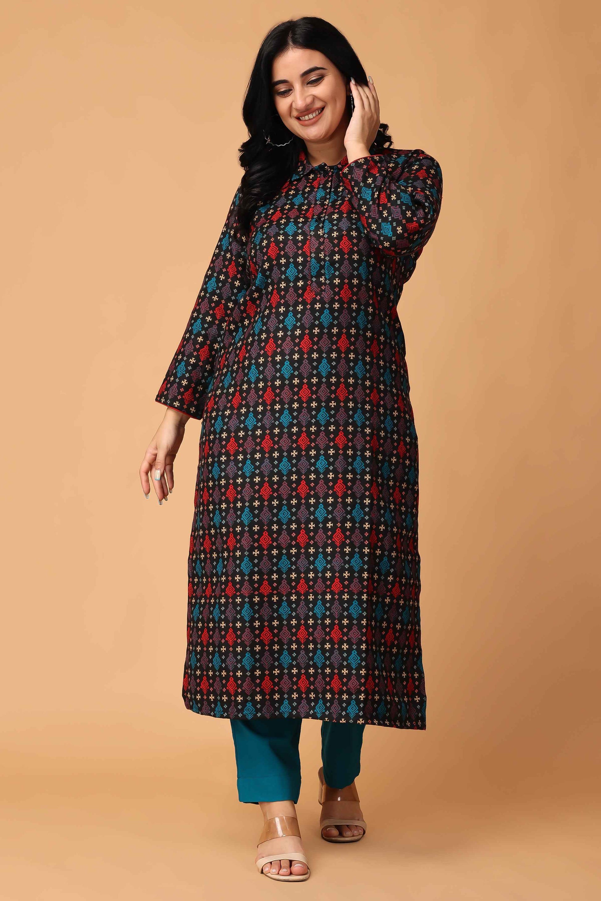 Buy Plus Size ​Timeless Tales Woollen Kurta Set At Apella | Sizes XS to 10 XL | India | Free Delivery | Customized