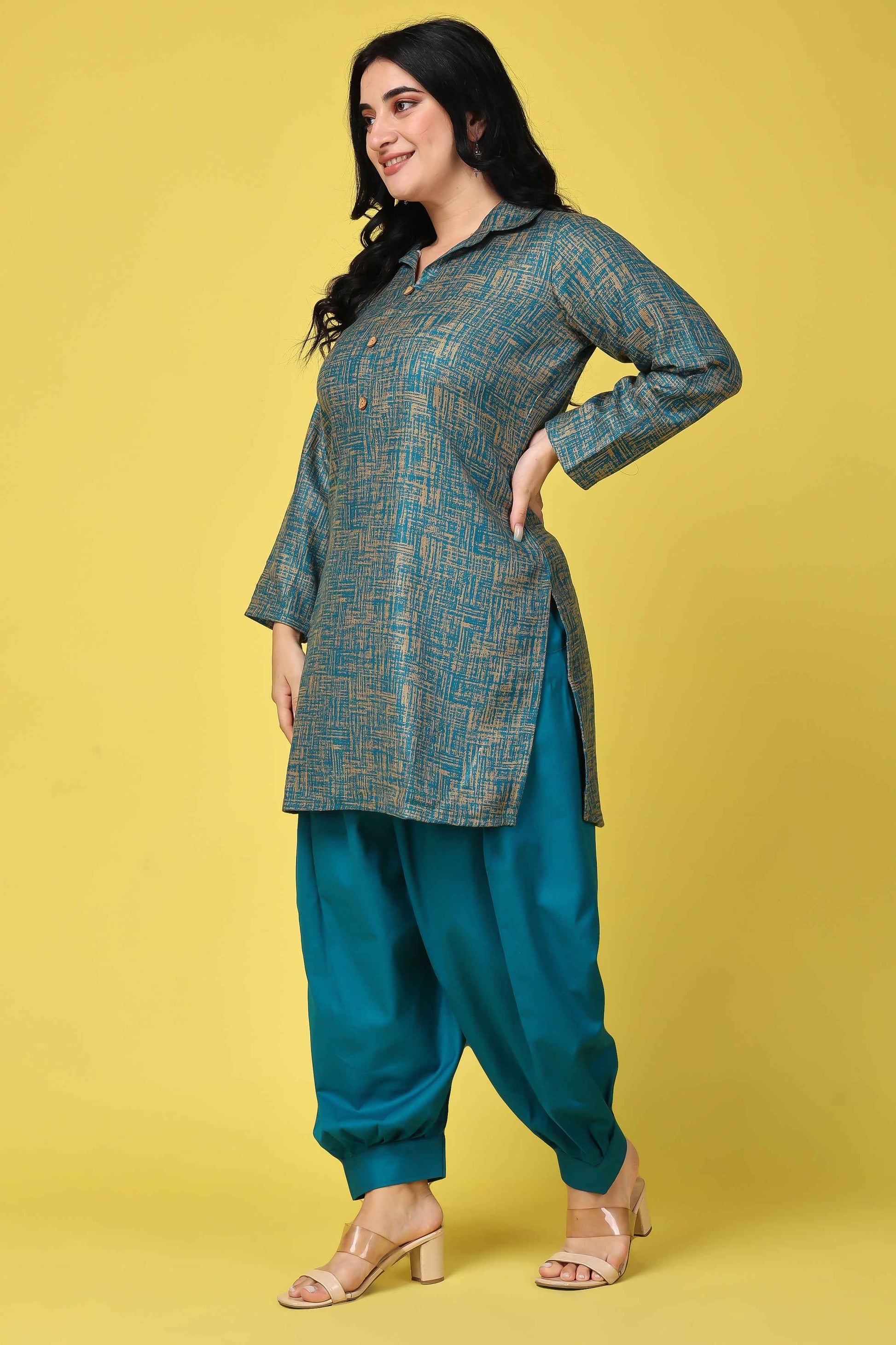 Buy Plus Size ​Willow Weaves Woollen Short Kurta At Apella | Sizes XS to 10 XL | India | Free Delivery | Customized