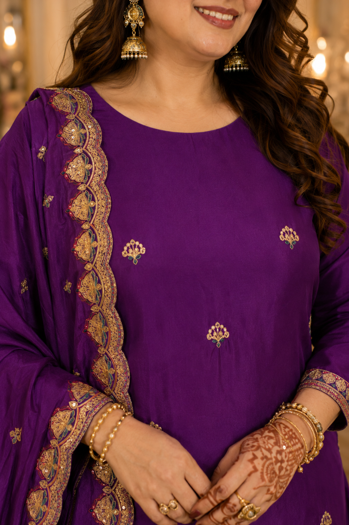 Noorvi Saaj Zari Embroidered Suit With Flared Pants (Copy)