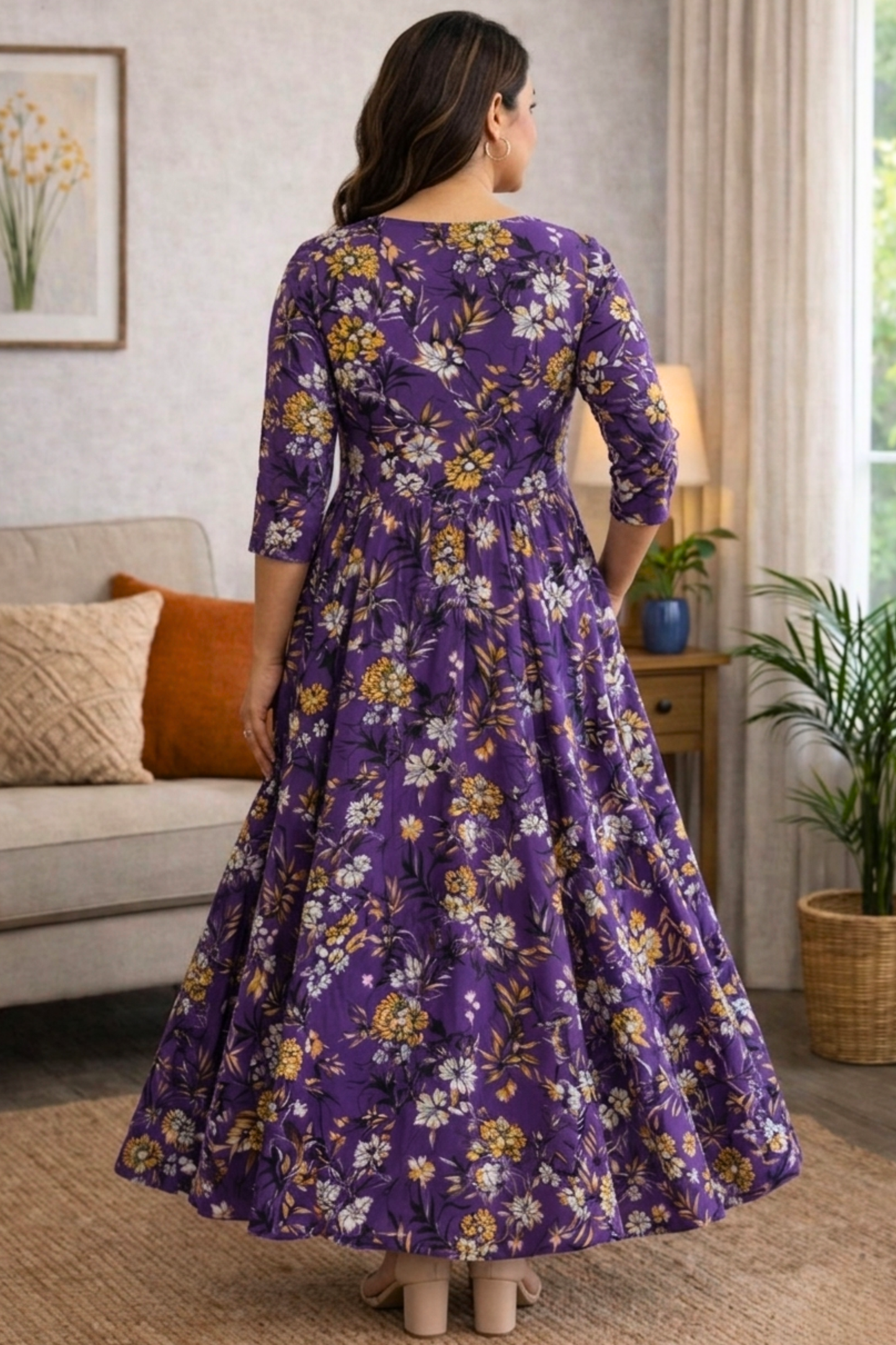 Plum Statement Summer Dress With Pockets