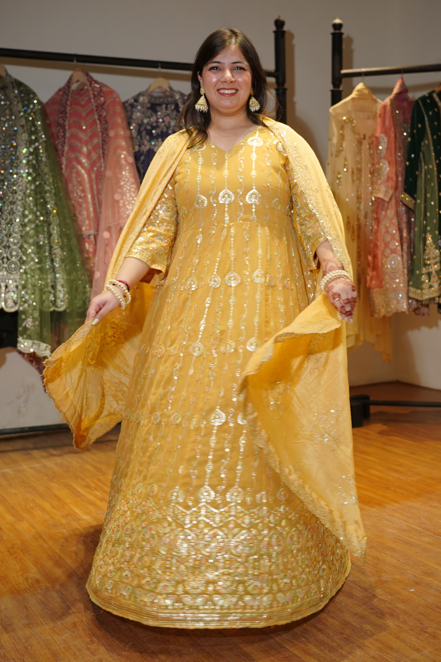 Radiant Realm Embroidered Dress With Dupatta