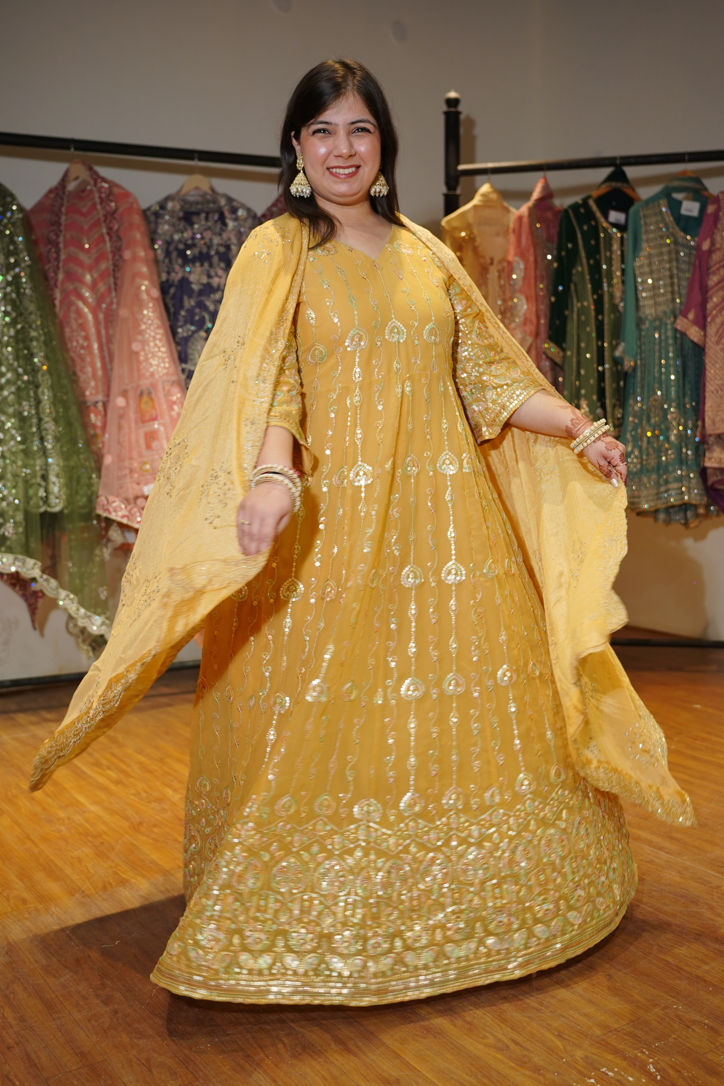 Radiant Realm Embroidered Dress With Dupatta