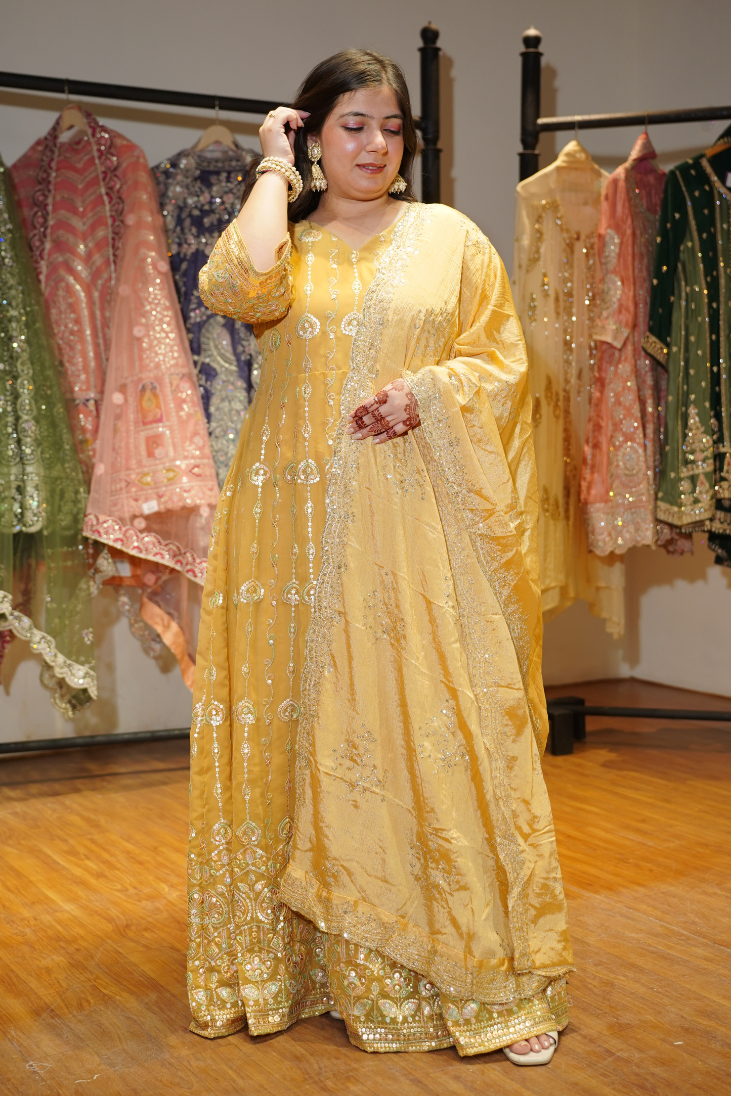 Radiant Realm Embroidered Dress With Dupatta