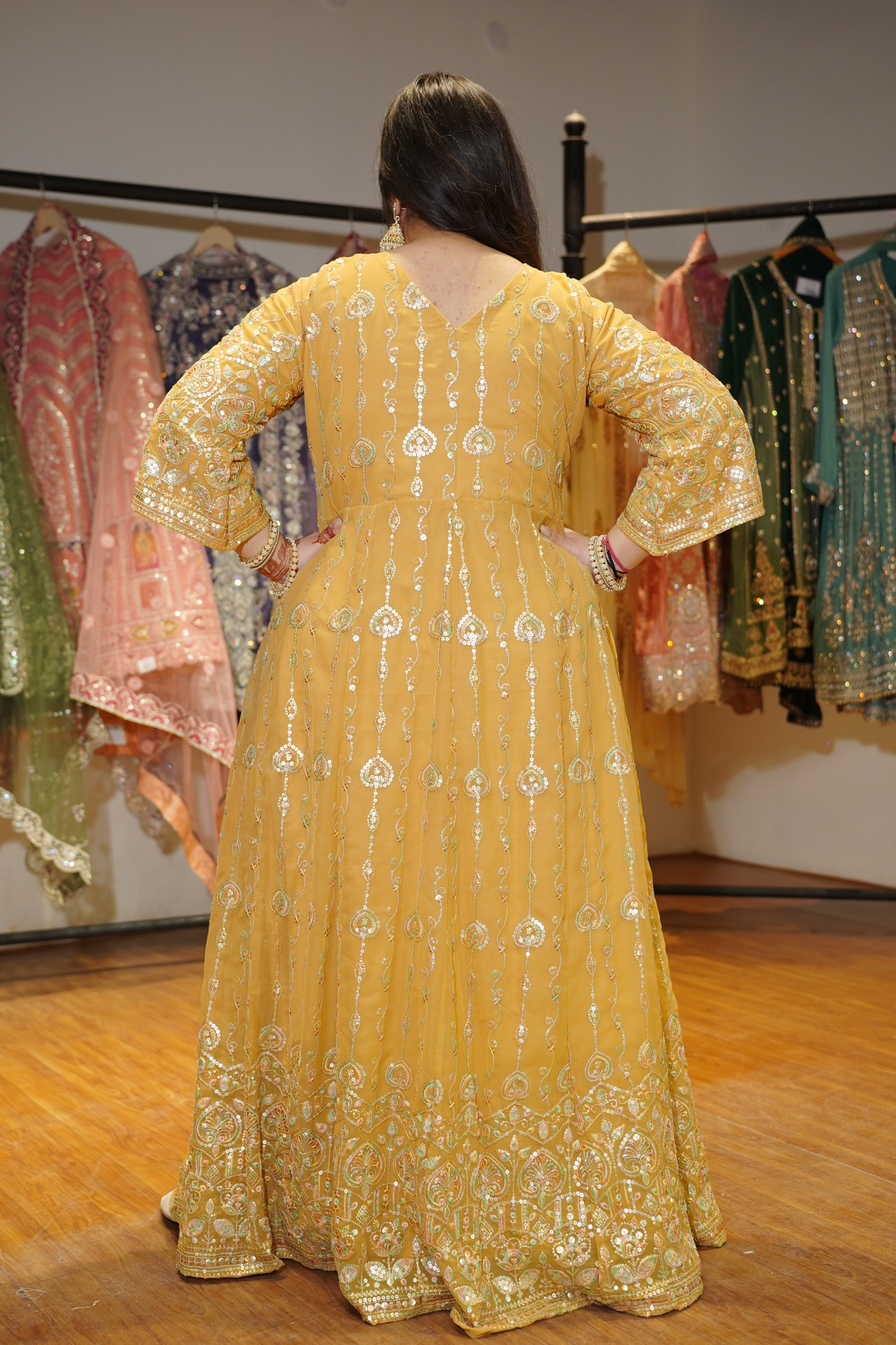 Radiant Realm Embroidered Dress With Dupatta