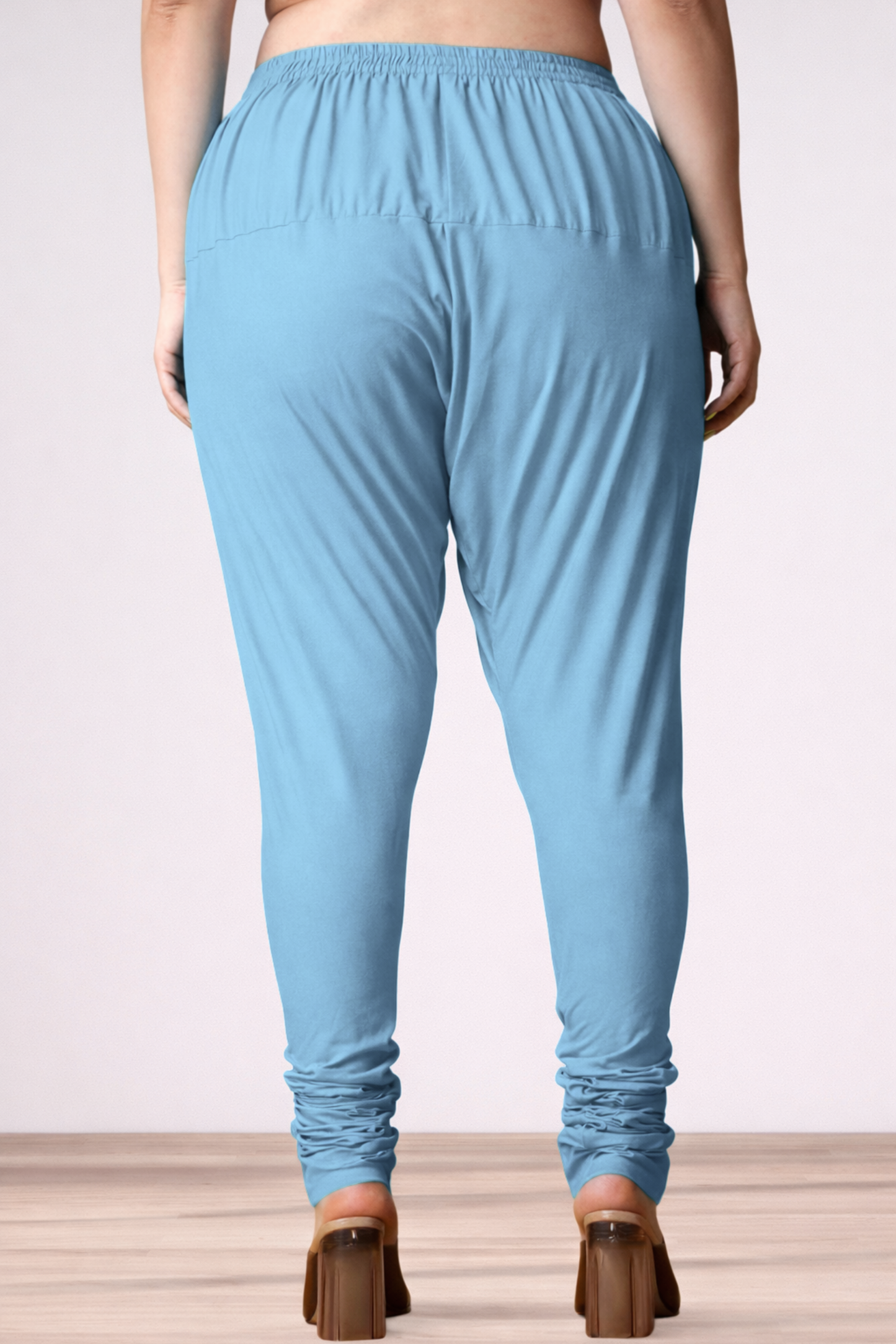 Powder Blue Rayon Churidar Pants