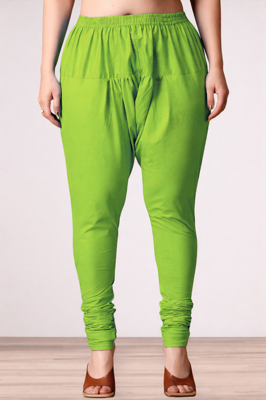 Light Green Rayon Churidar Pants