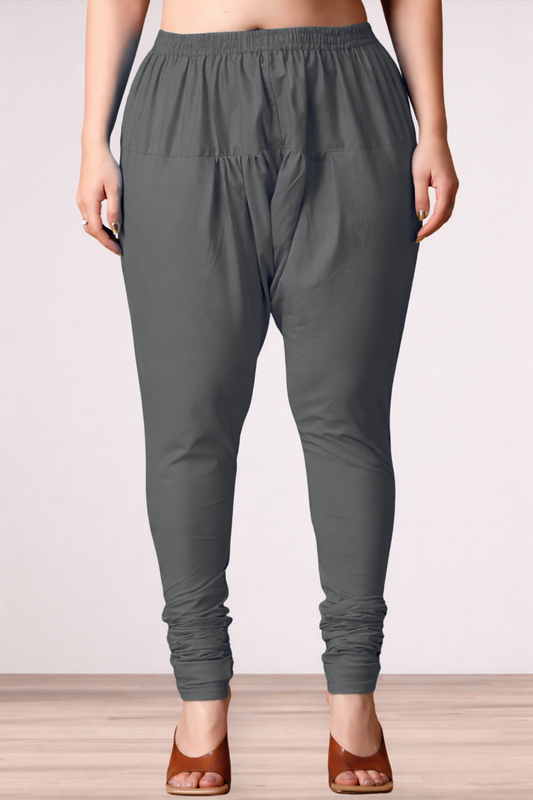 Dark Grey Rayon Churidar Pants