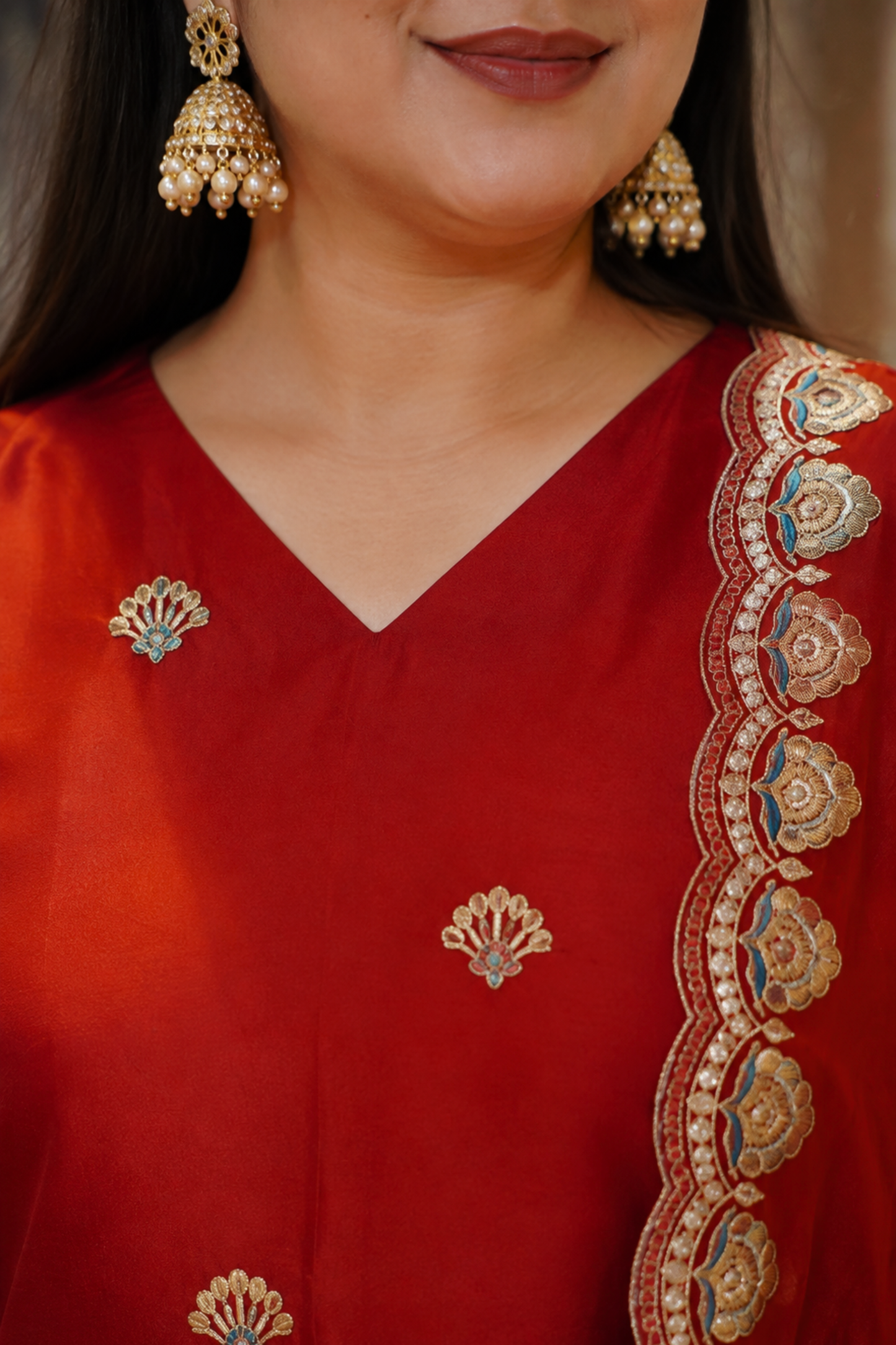 Ruhina Saaj Zari Embroidered Suit With Flared Pants (Copy)
