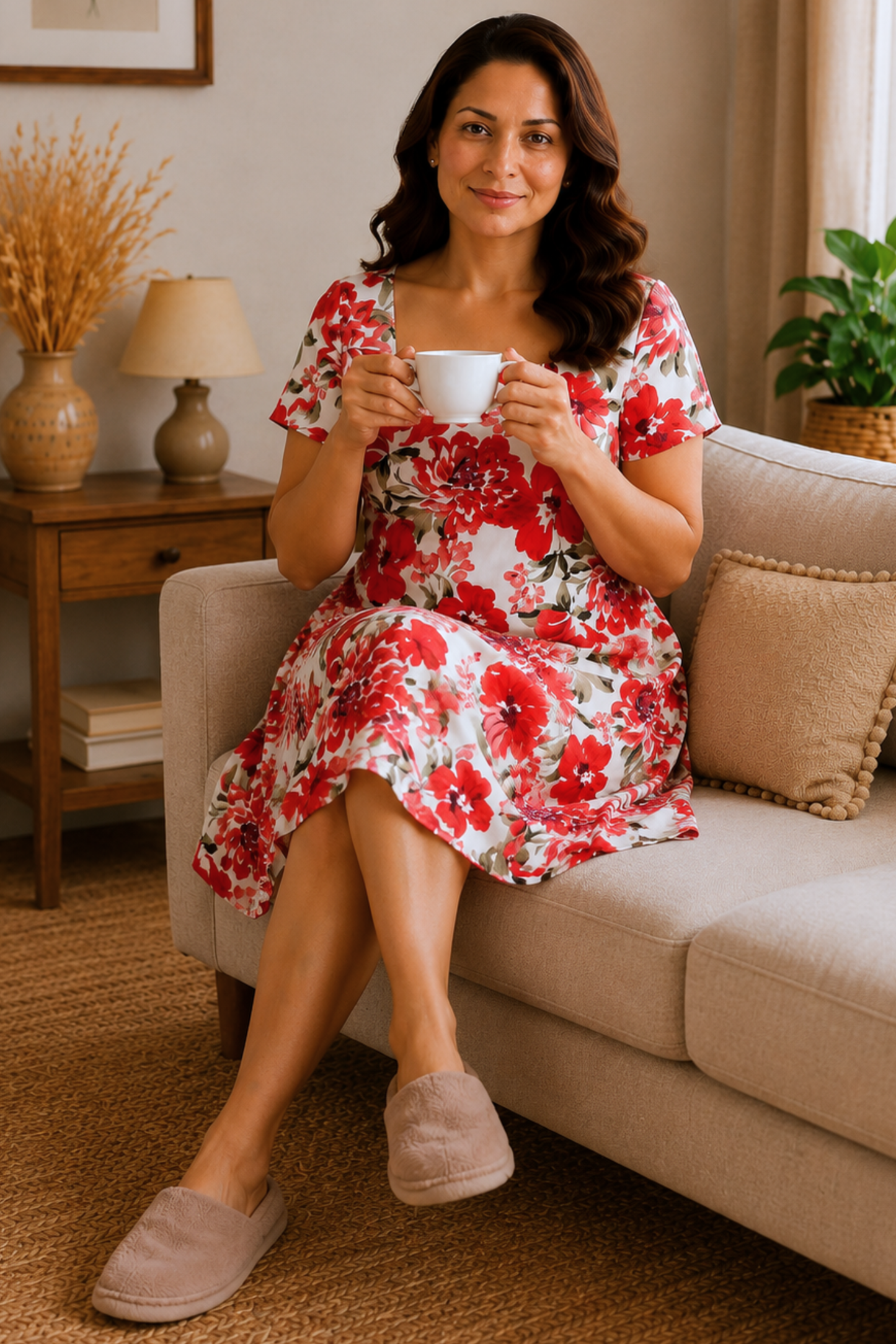 Rosette Reverie Floral Short Nighty