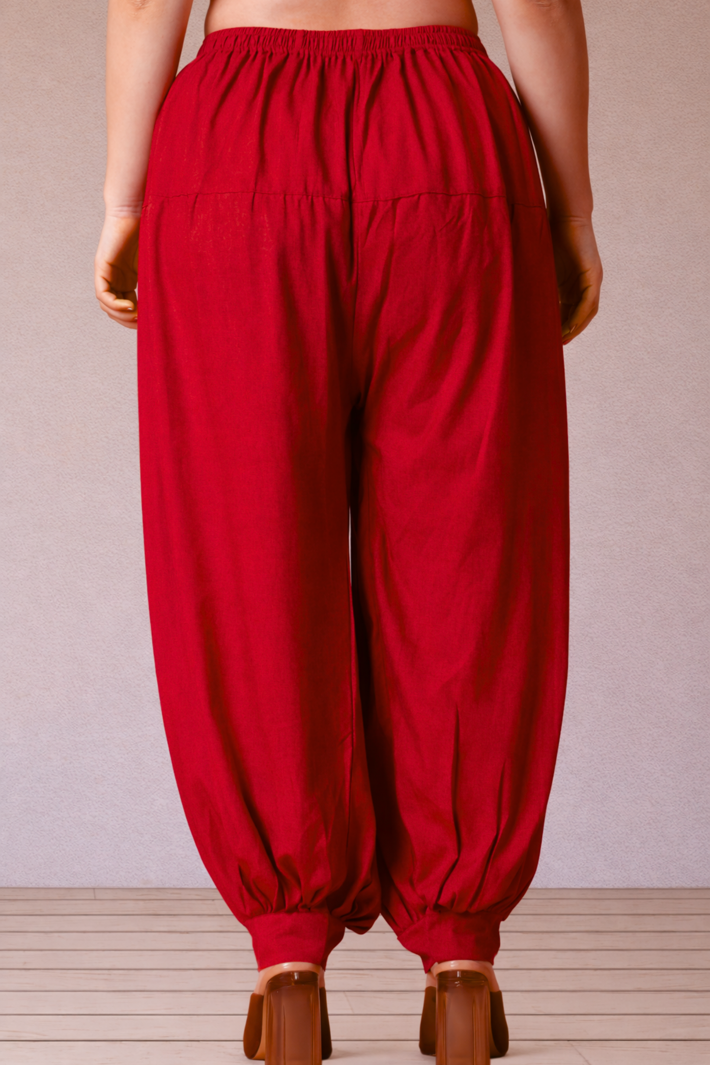 Red Rayon Afghani Salwar