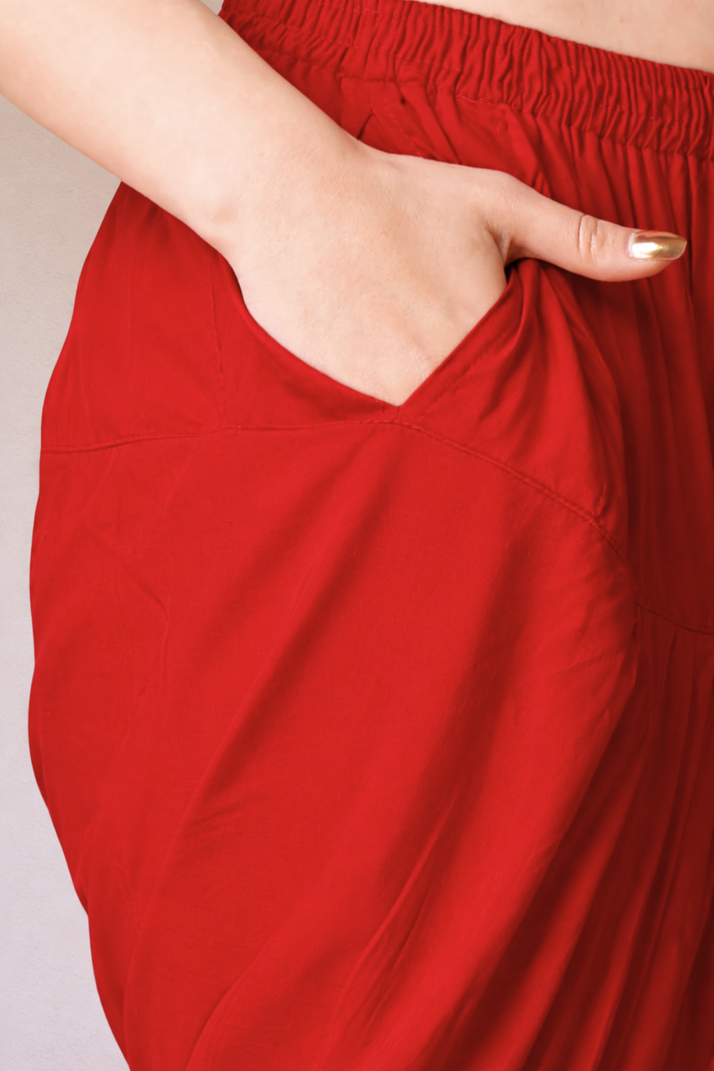 Red Rayon Patiala Salwar