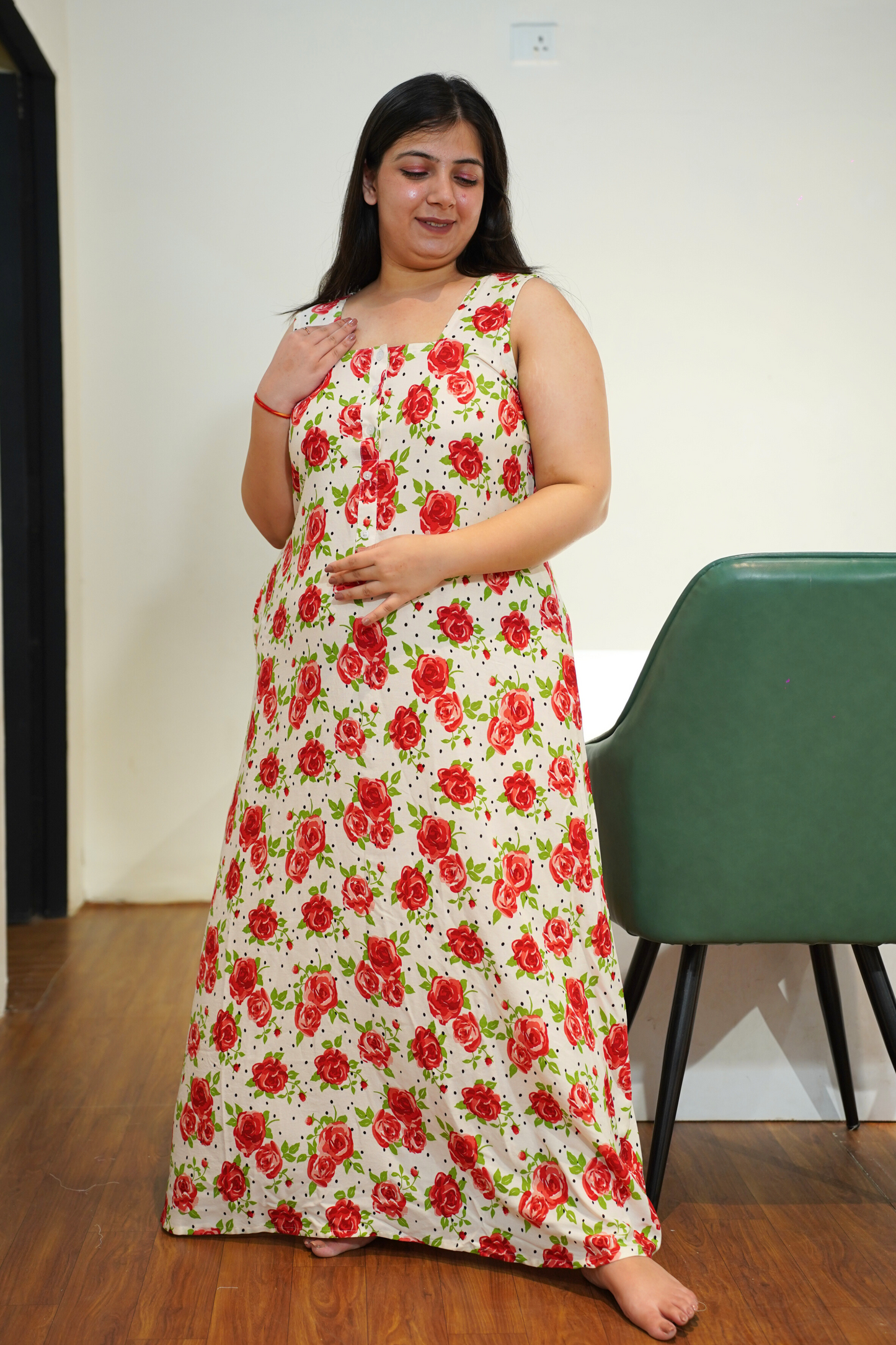 Rosé Reverie Rayon Night Gown