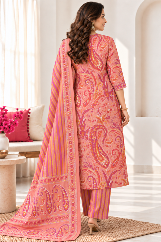 Gulabi Gupshup Cotton Suit Set