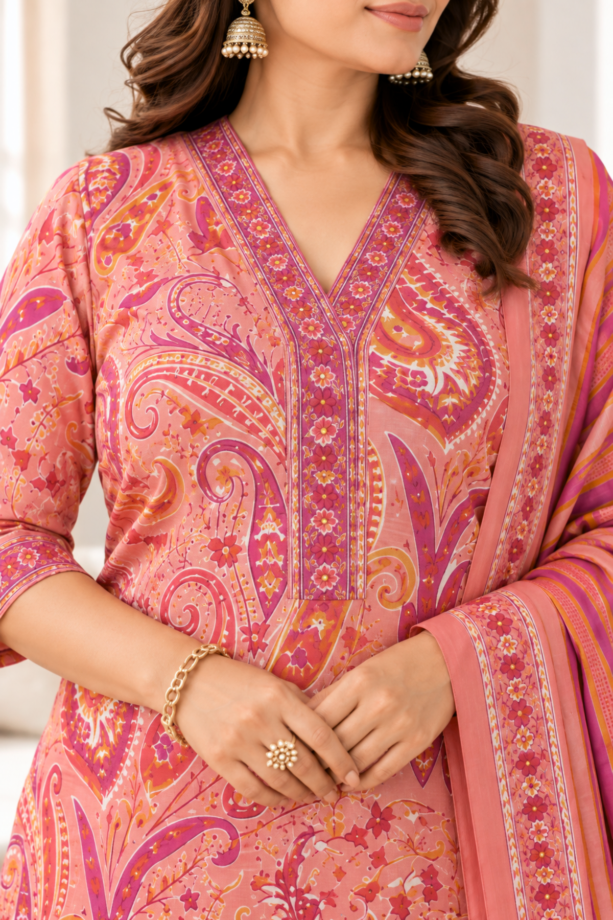 Gulabi Gupshup Cotton Suit Set