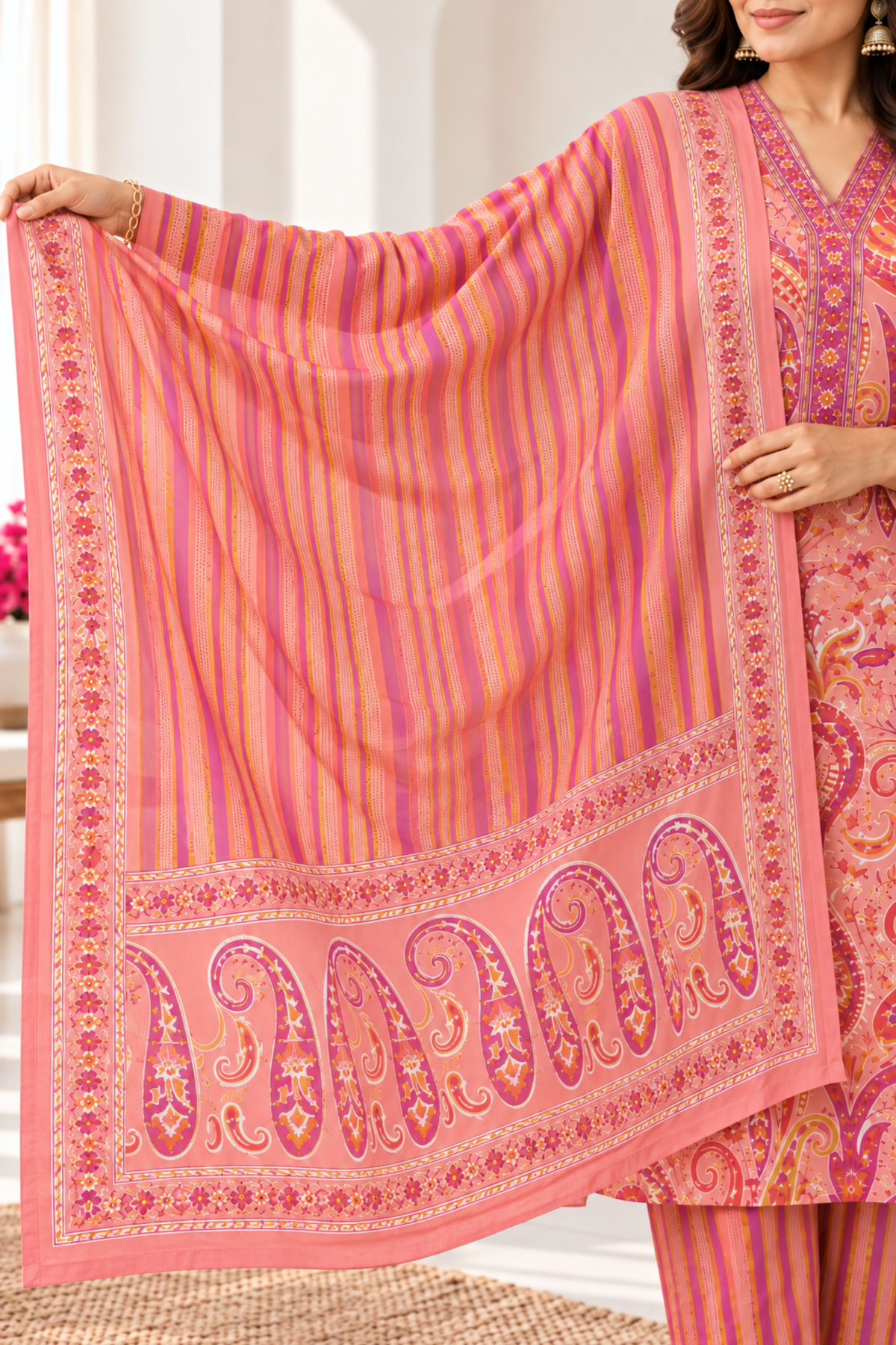 Gulabi Gupshup Cotton Suit Set