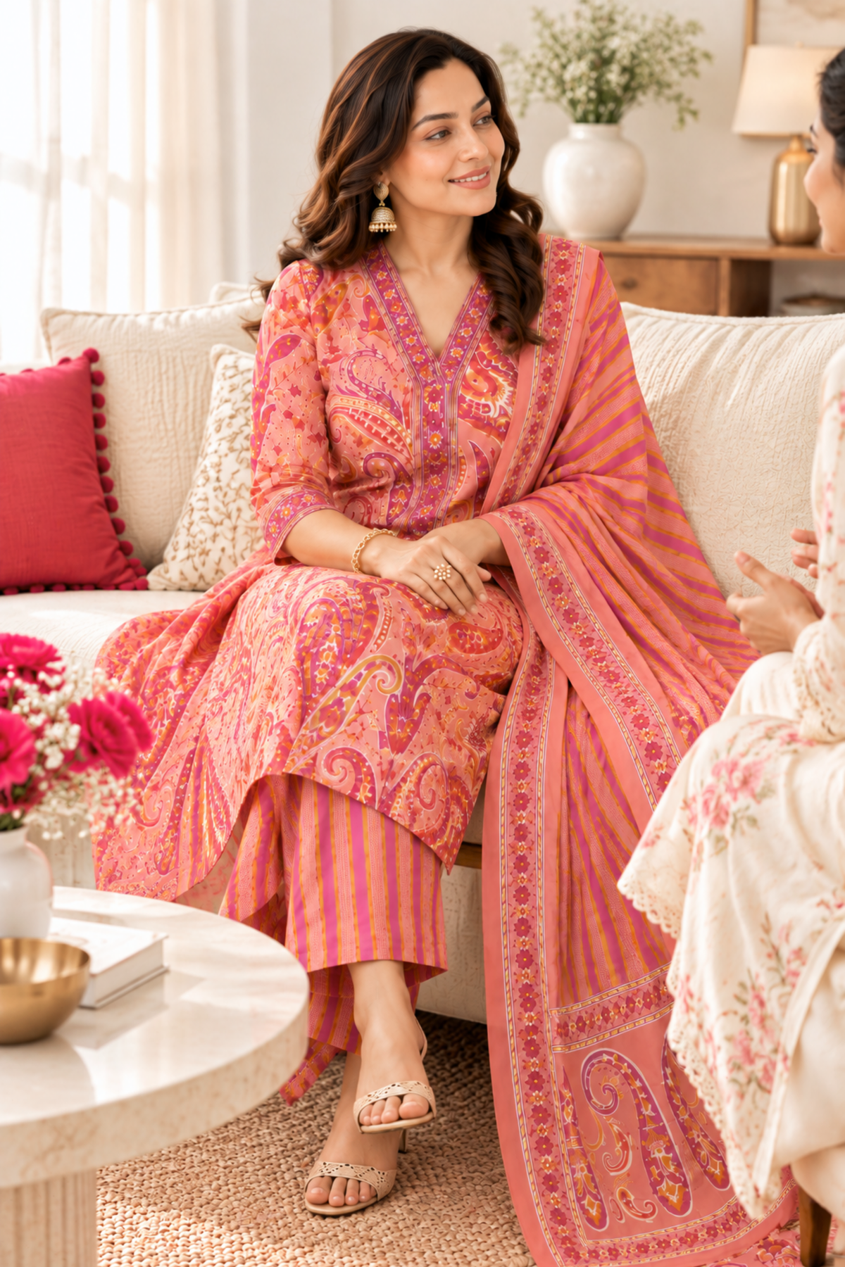 Gulabi Gupshup Cotton Suit Set