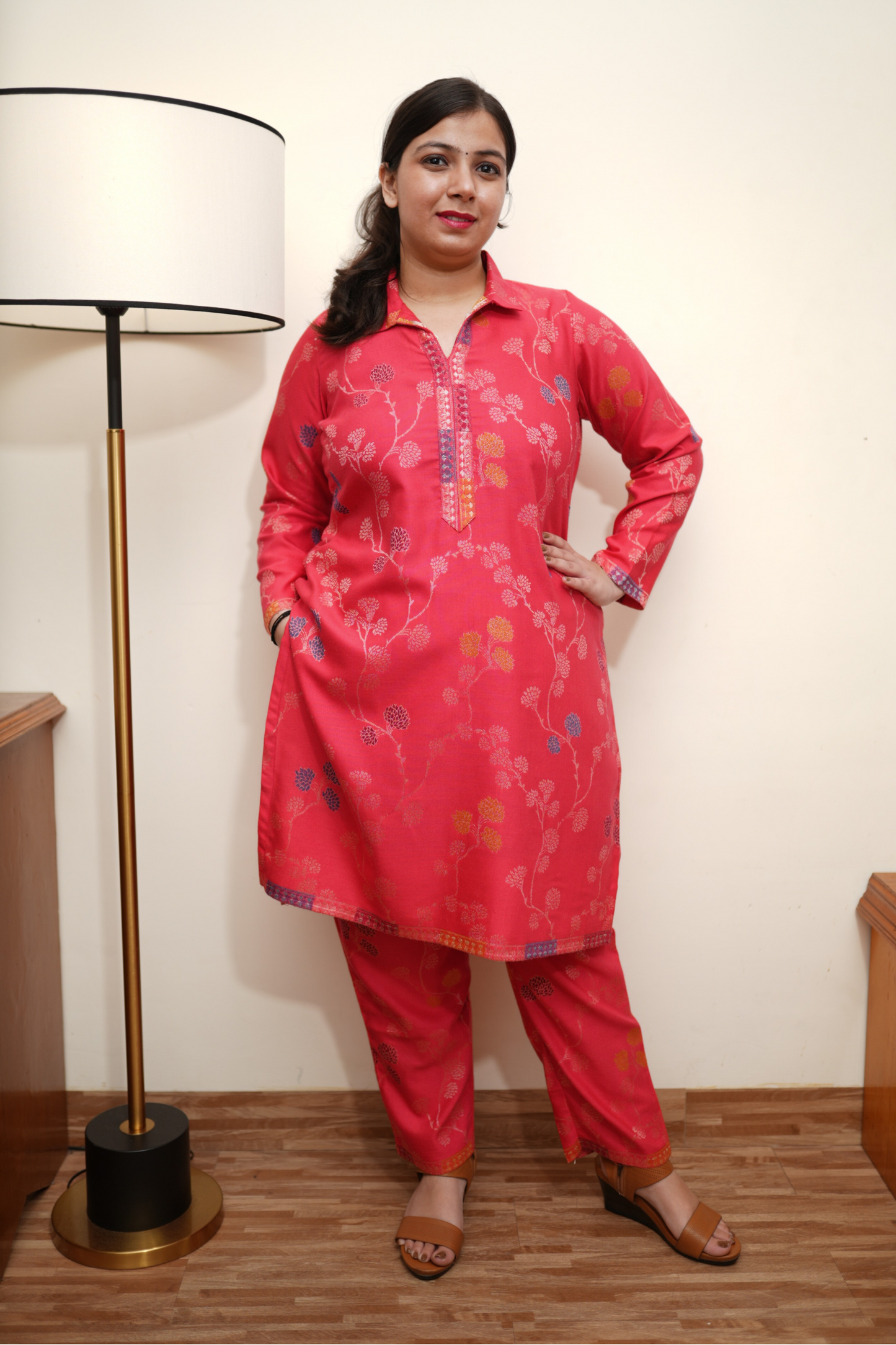 Rose Whimsy Pashmina Co-ord Set