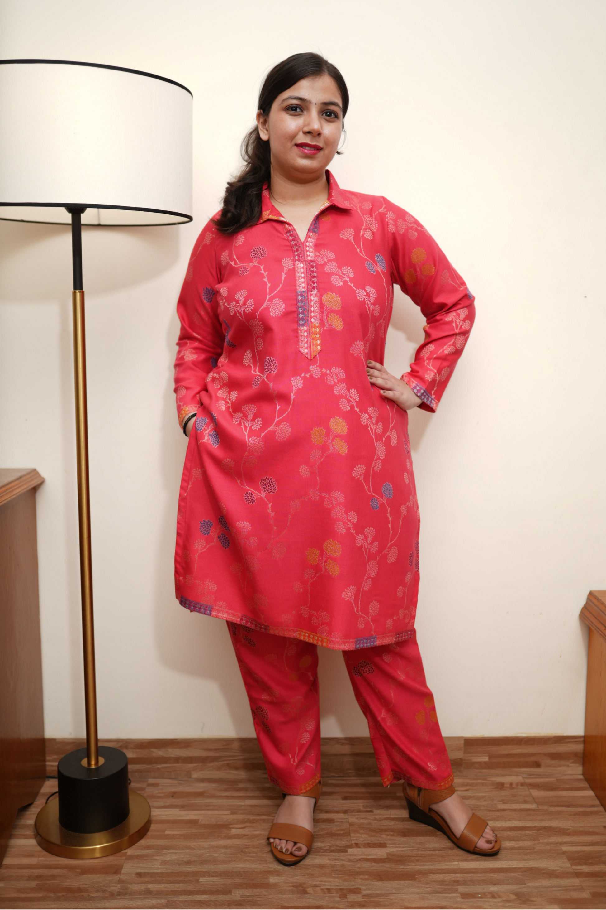 Rose Whimsy Pashmina Co-ord Set